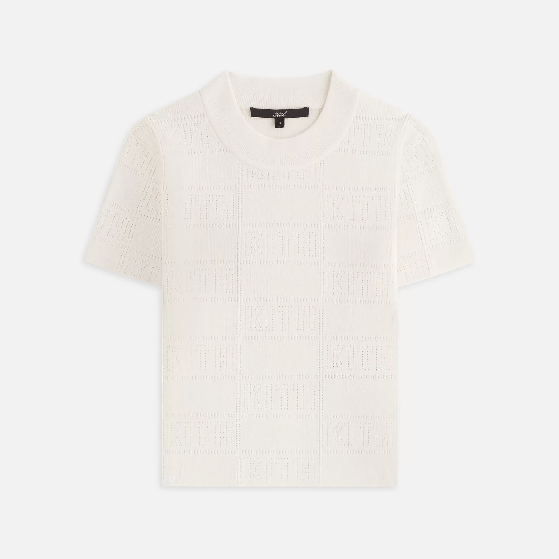 Best Kith Women Arys Monogram Pointelle Tee Muslin