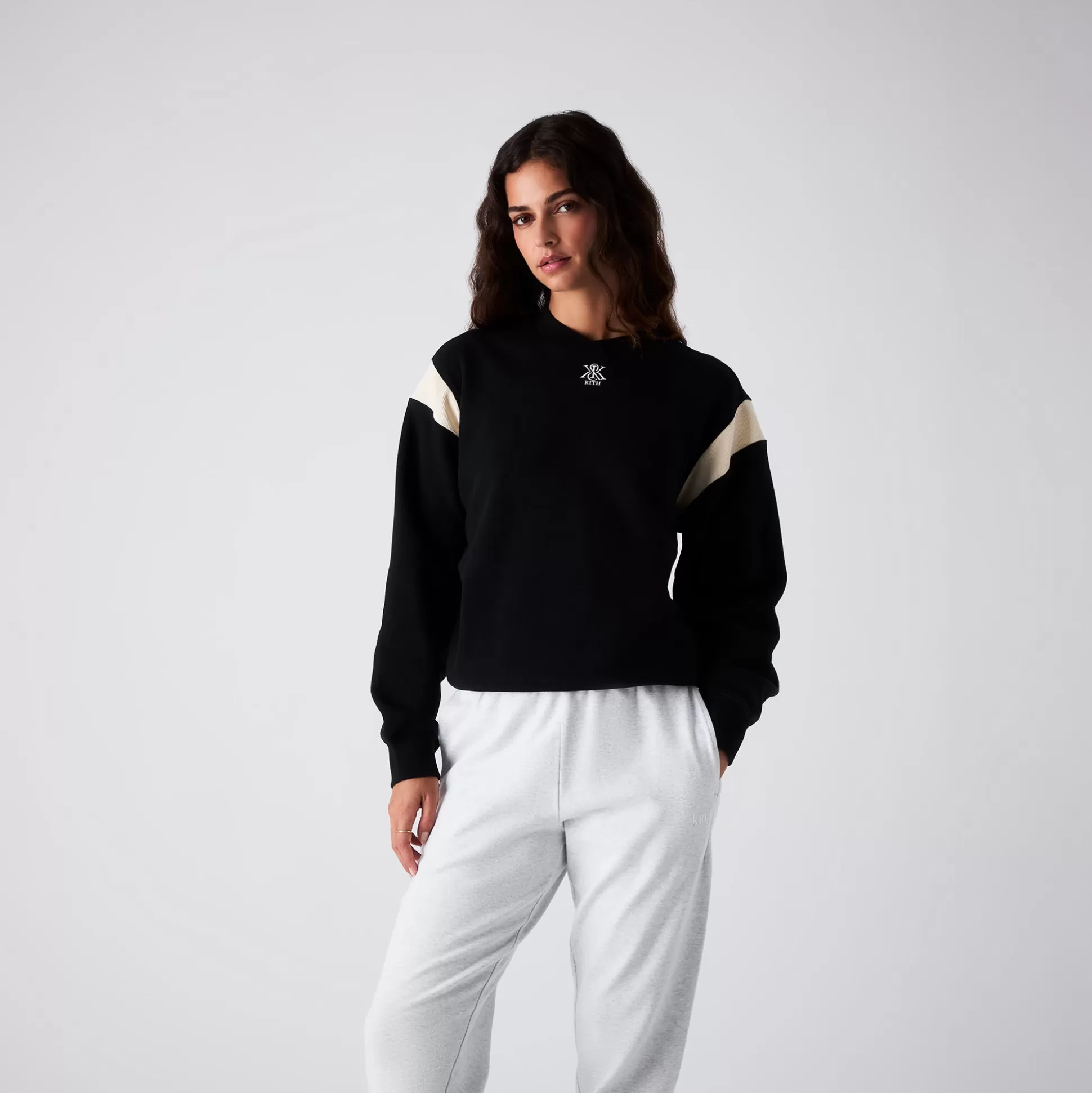 Clearance Kith Women Asher II Crest Crewneck Black