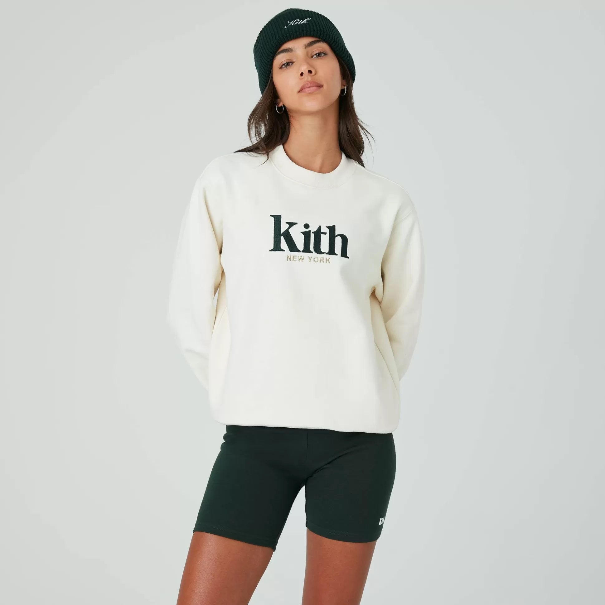 Fashion Kith Women Asher New York Crewneck Sandrift