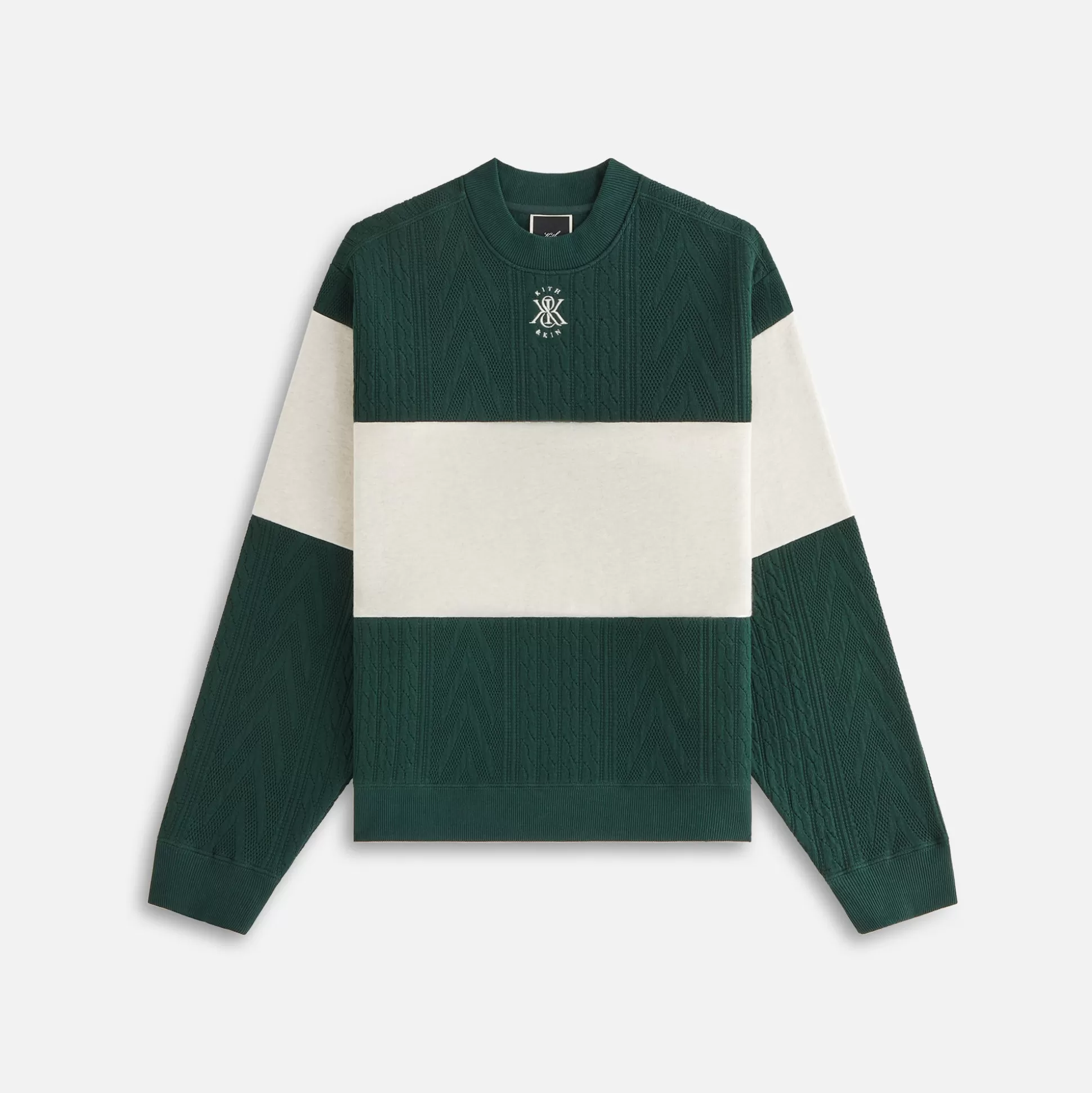 Outlet Kith Women Ashwin Cable Panelled Crewneck Stadium