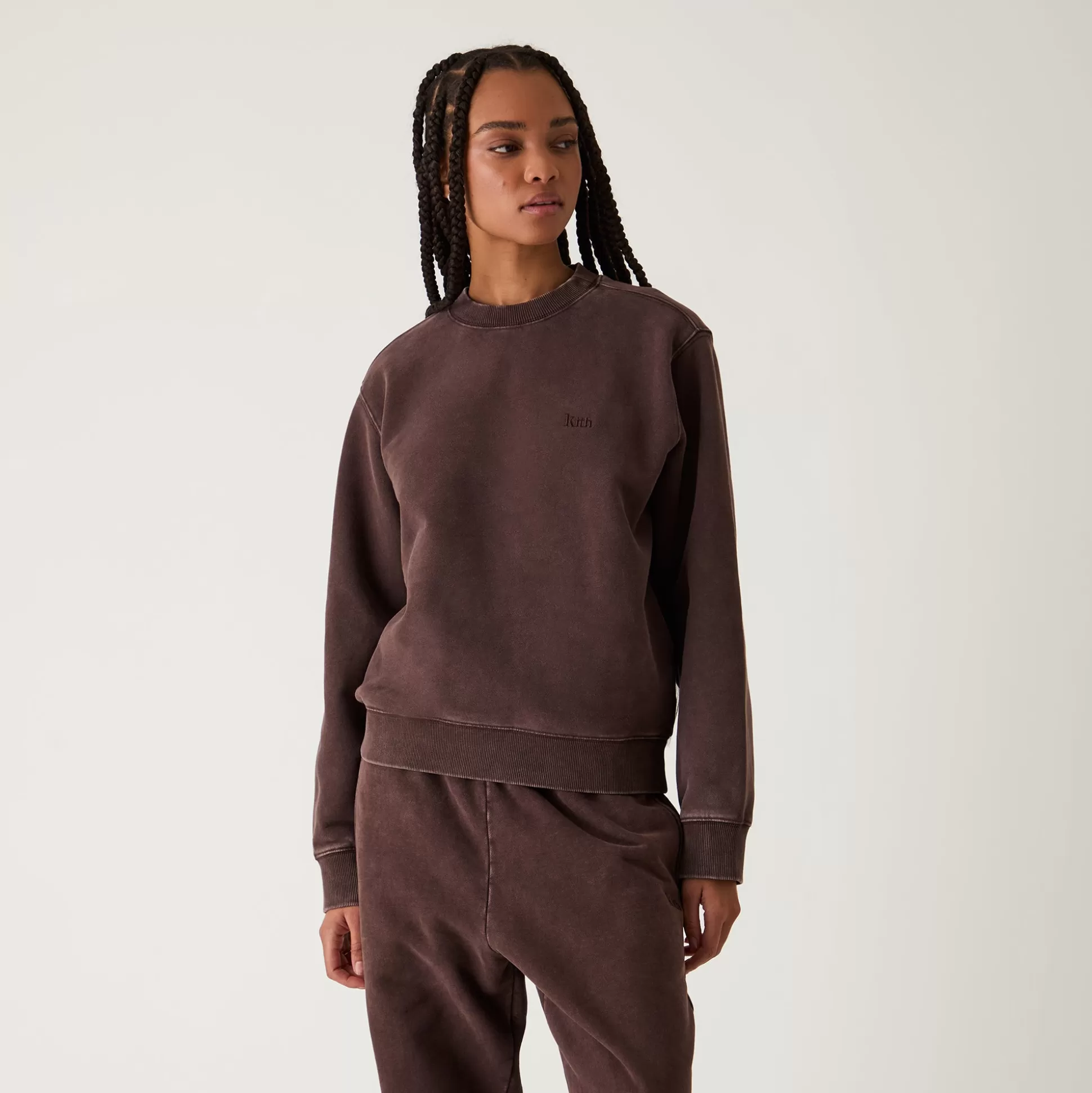 Hot Kith Women Ashwin Sueded Crewneck Incognito