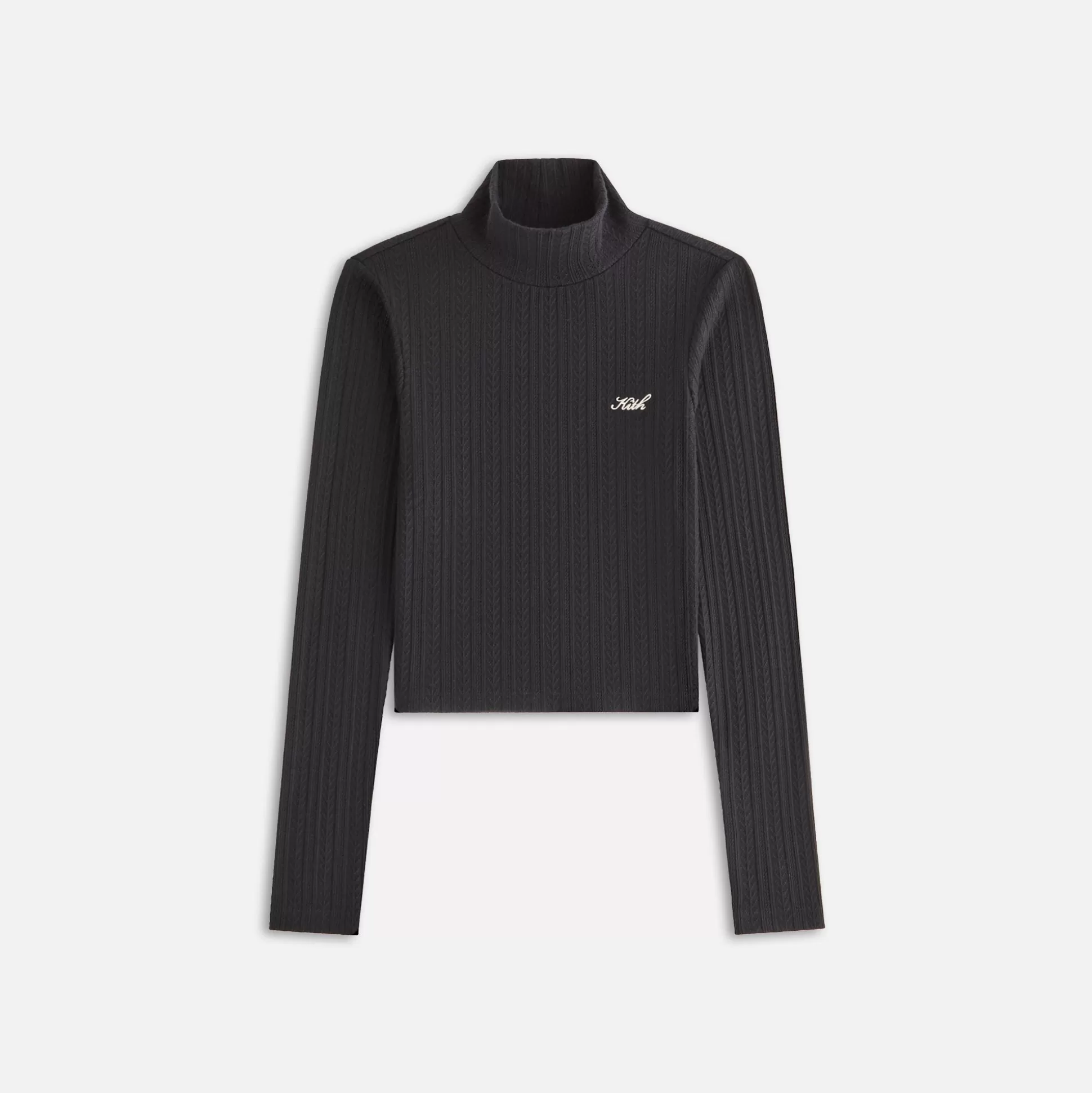 Best Kith Women Brier II Pointelle Turtleneck Black