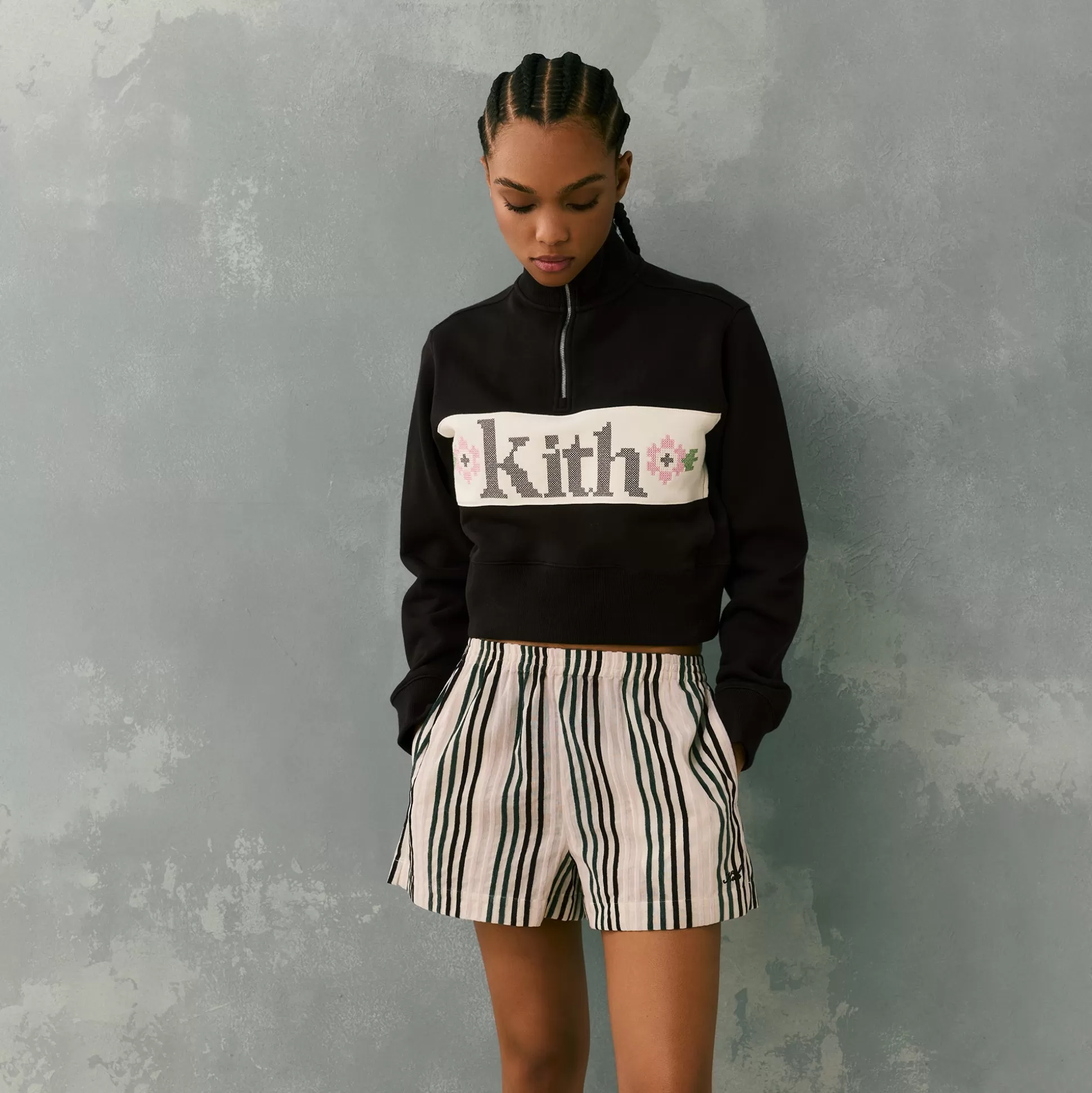 Discount Kith Women Erika II Chenille Stripe Short Echo