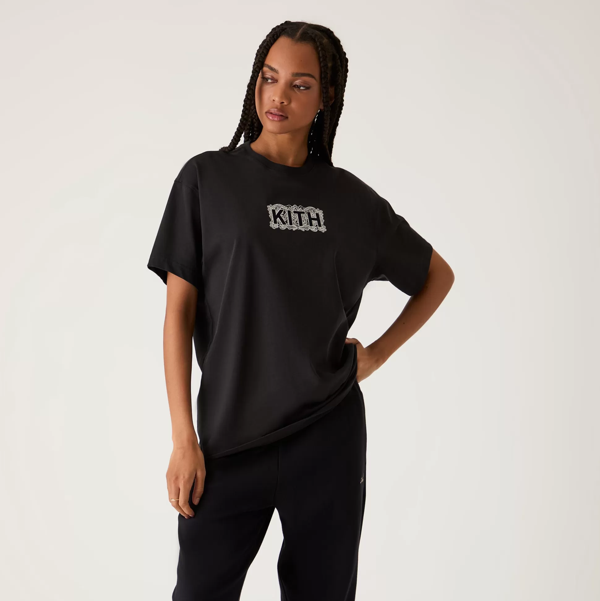 Flash Sale Kith Women Floral Lace Vintage Tee Black