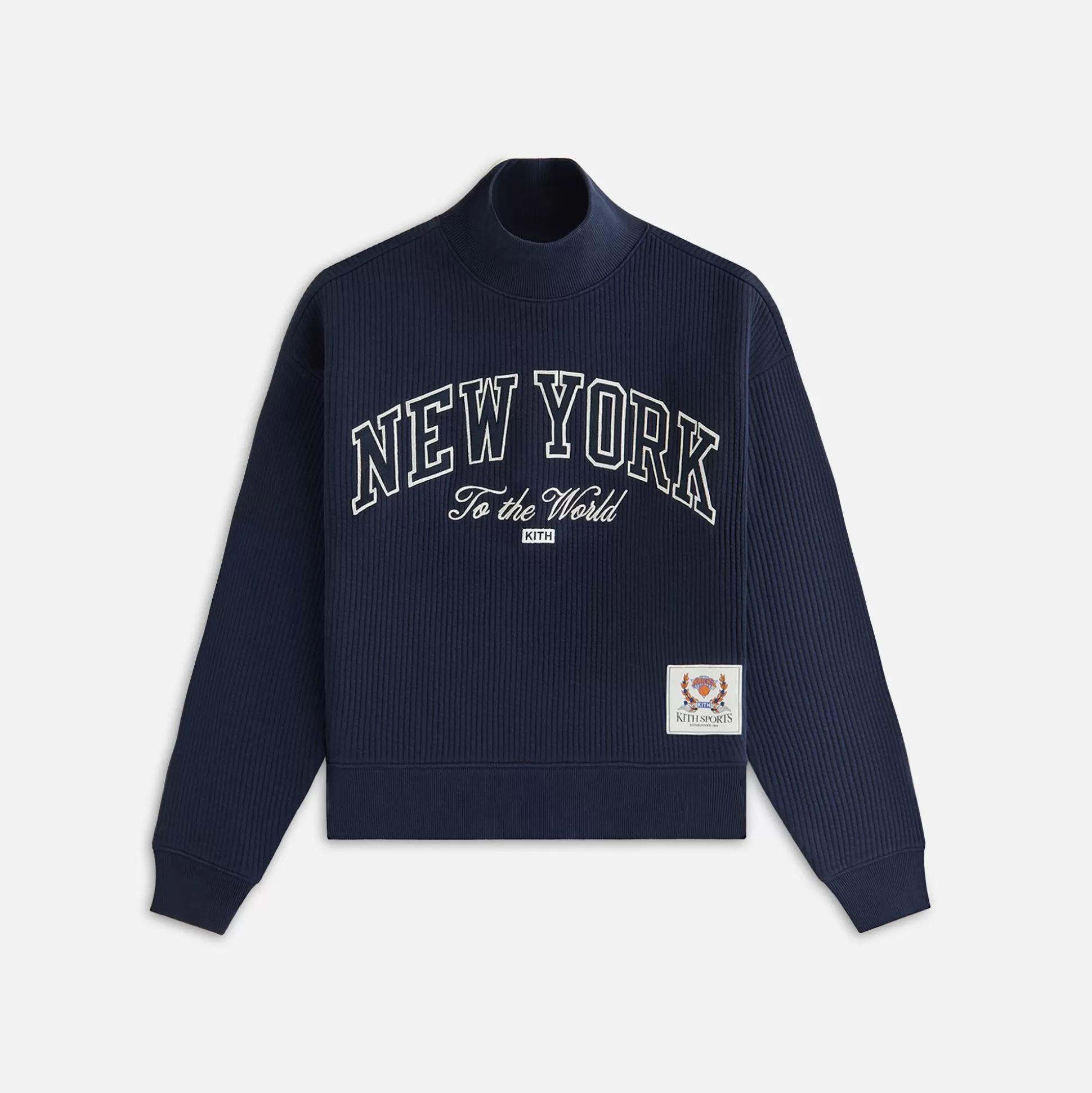 Outlet Kith Women for the New York Knicks Striped Interlock Turtleneck Nocturnal