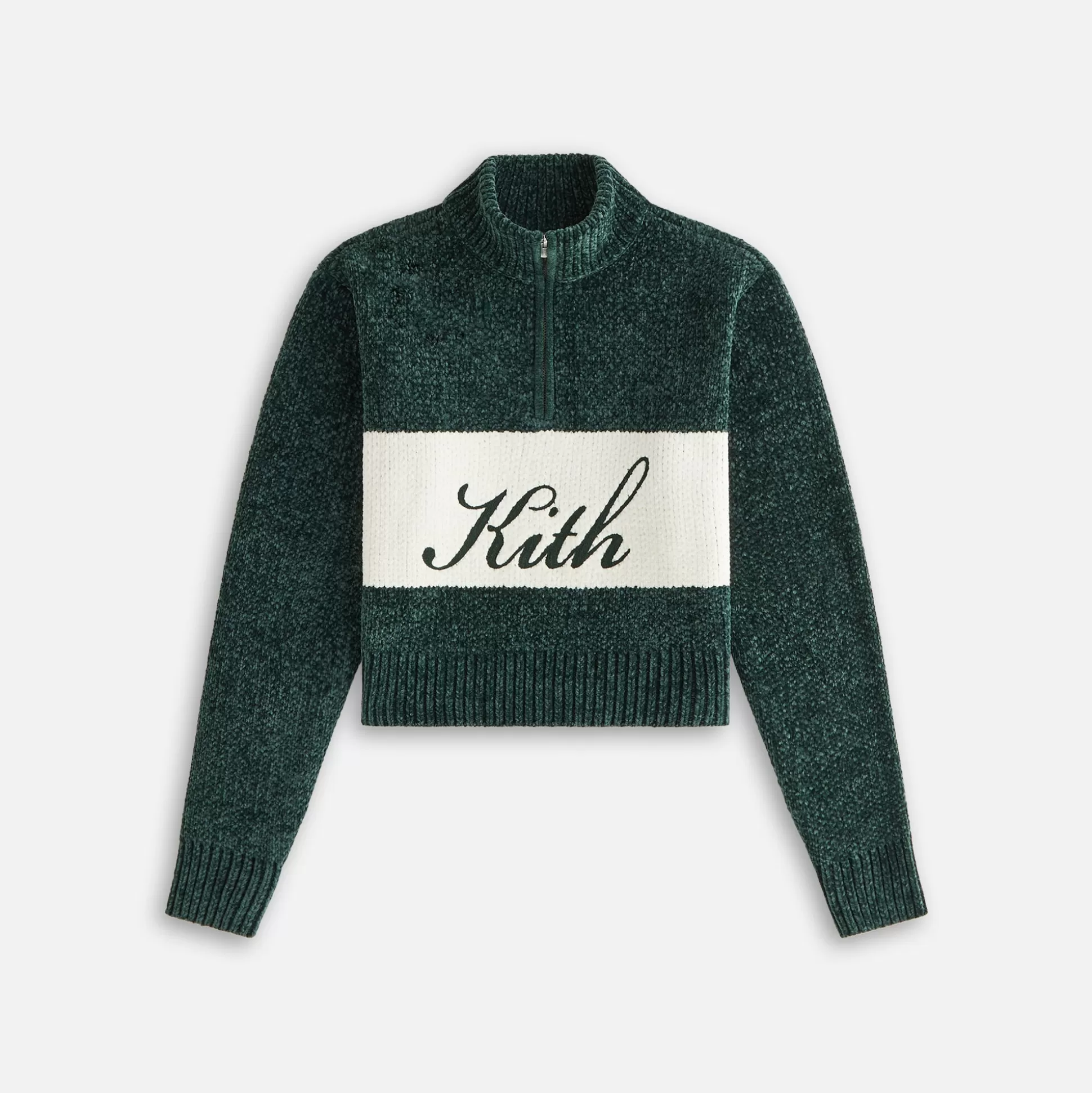 Clearance Kith Women Hunter II Chenille Script Quarter Zip Stadium