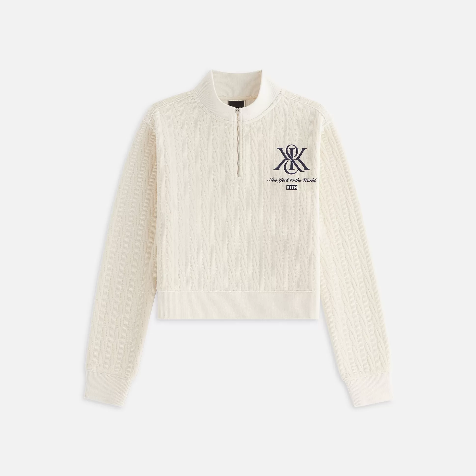 Shop Kith Women Hunter II Crest Chenille Quarter Zip Waffle