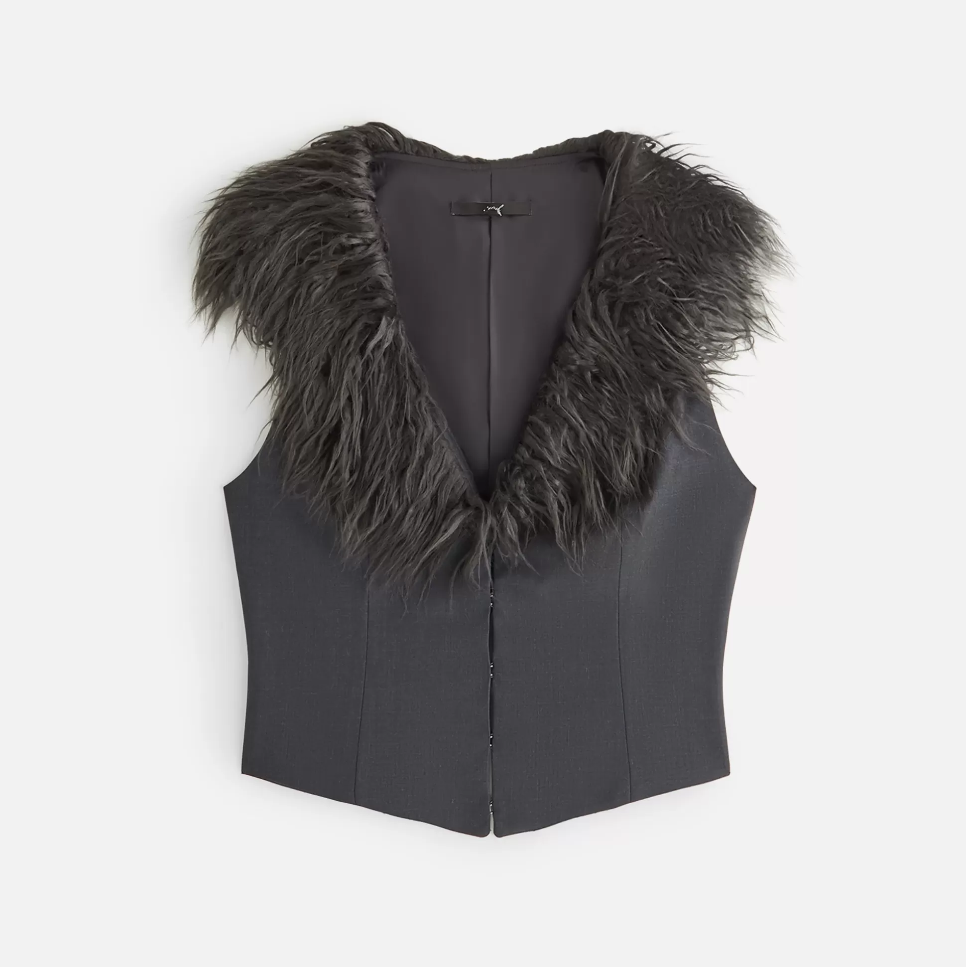 Sale Kith Women Kyani Fur Collar Vest Void