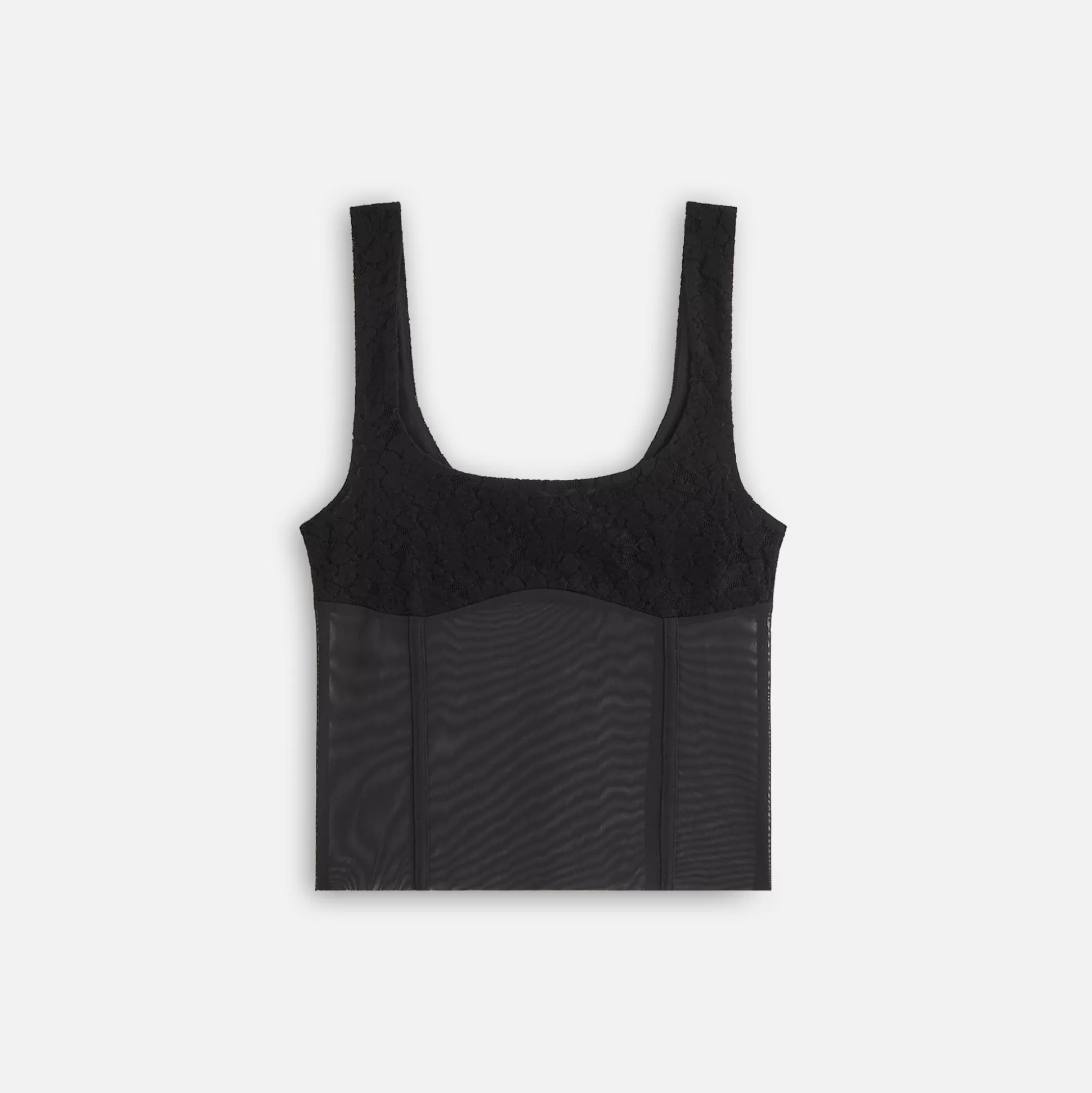 Best Sale Kith Women Liyah Plush Lace Mesh Tank Black