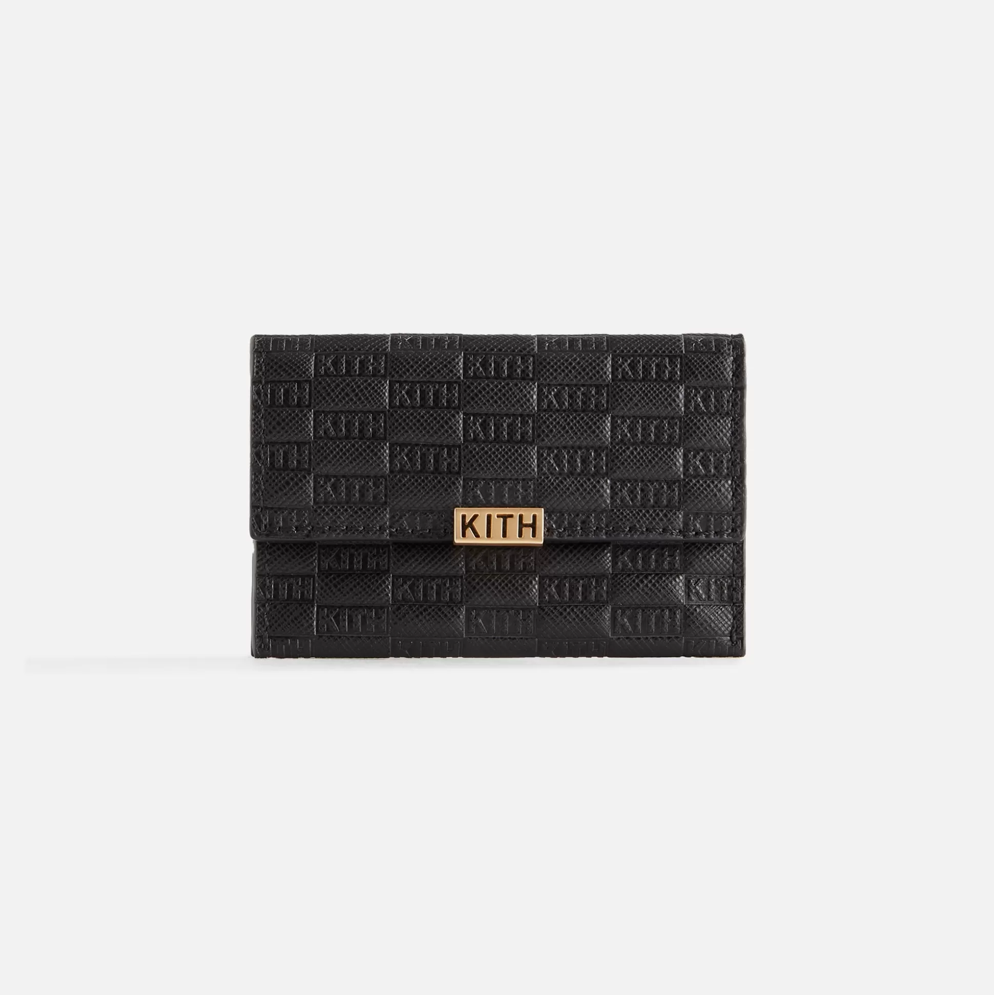 Shop Kith Women Monogram Double Card Holder Black