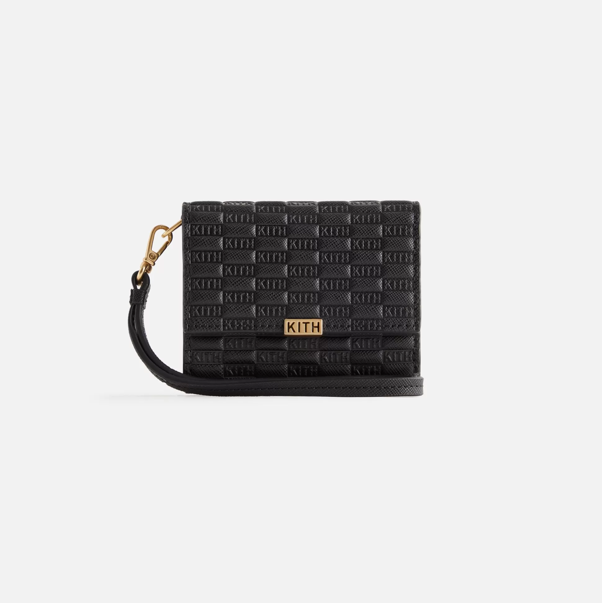 Cheap Kith Women Monogram Flap Wallet Black