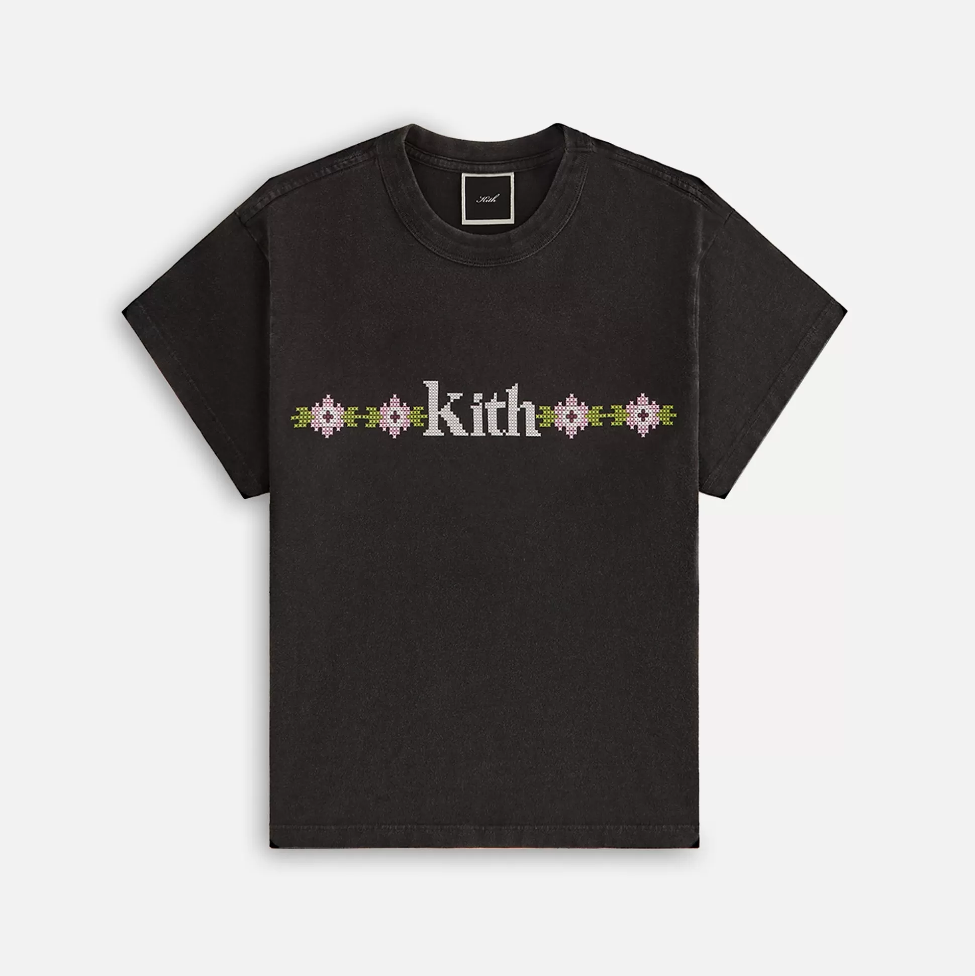 Flash Sale Kith Women Mulberry Needlepoint Vintage Tee Black