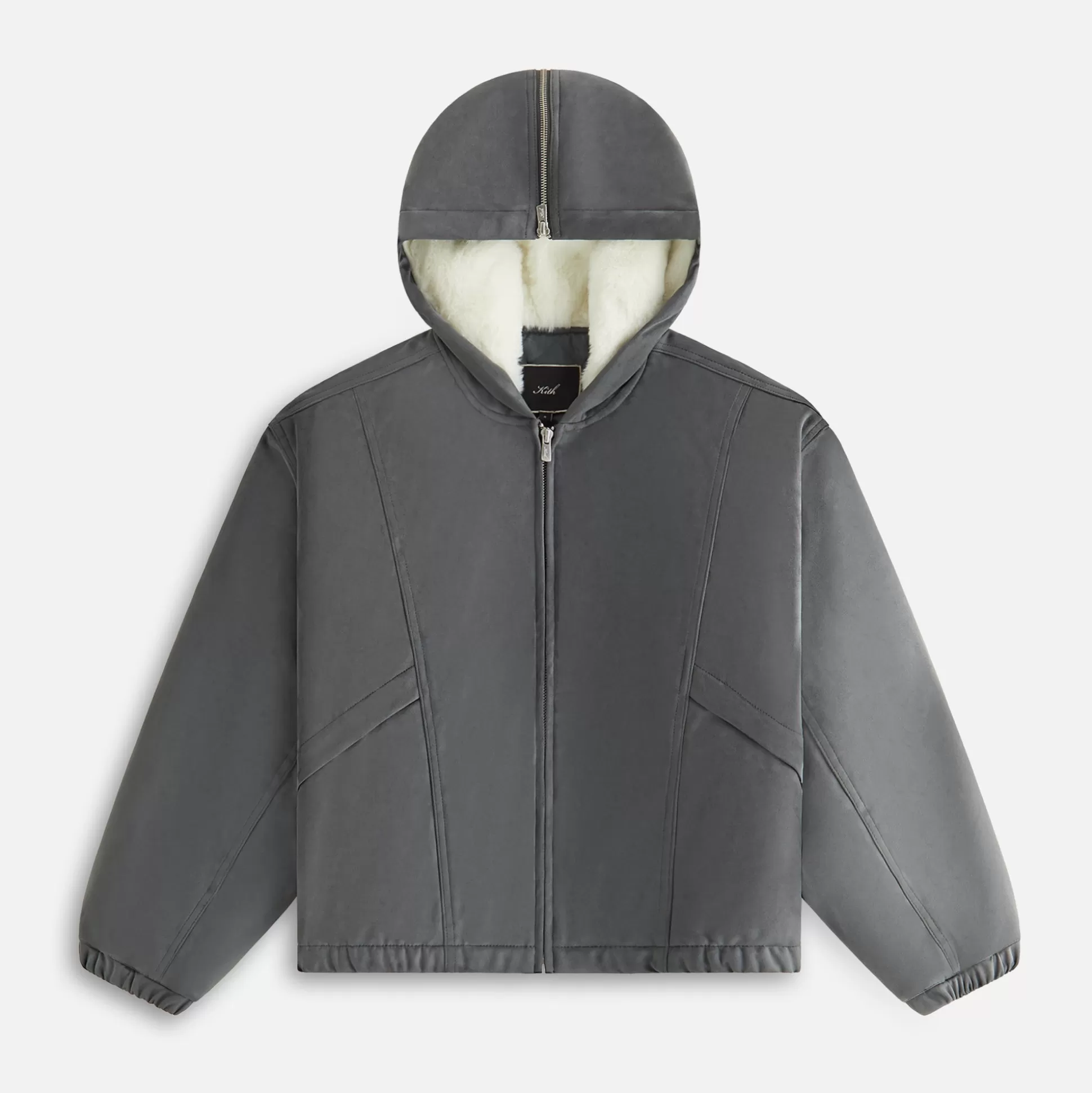 Best Kith Women Nylas Microsuede Zip Hooded Bomber Asteroid