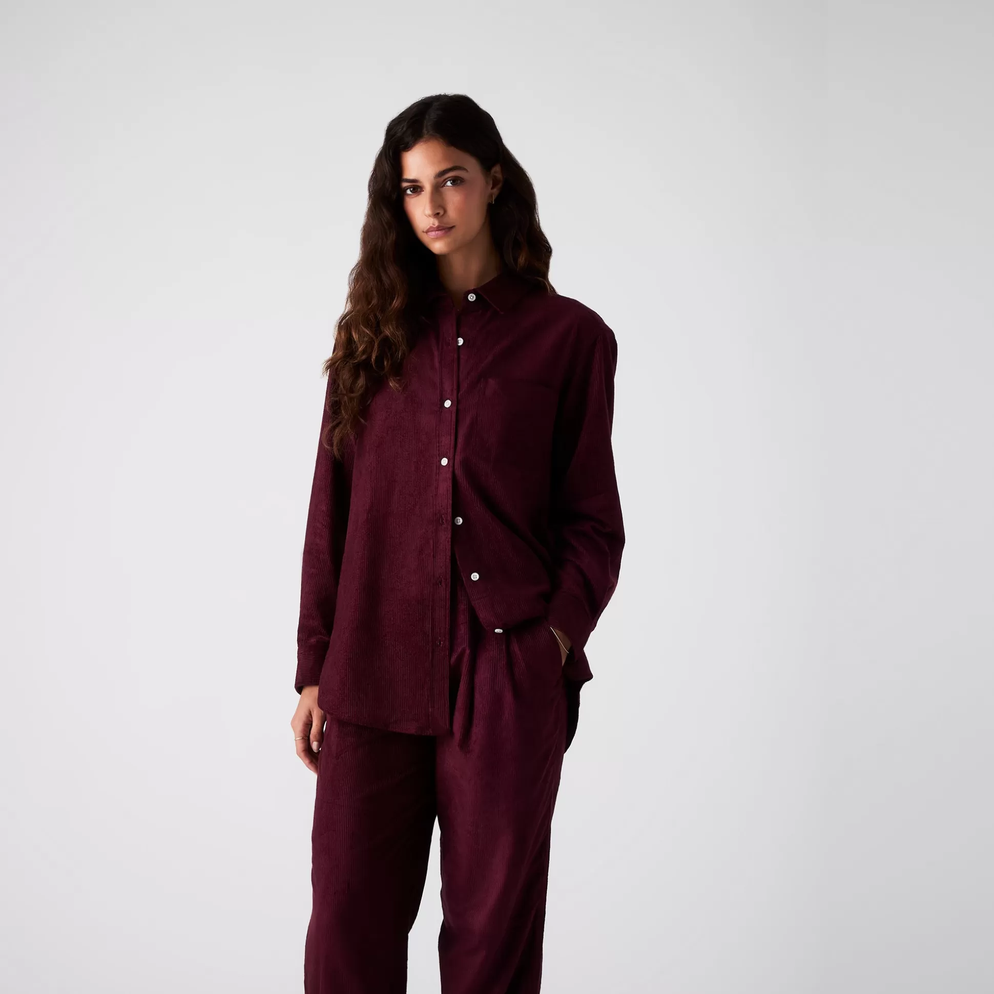 Flash Sale Kith Women Ora II Cord Shirt Magma