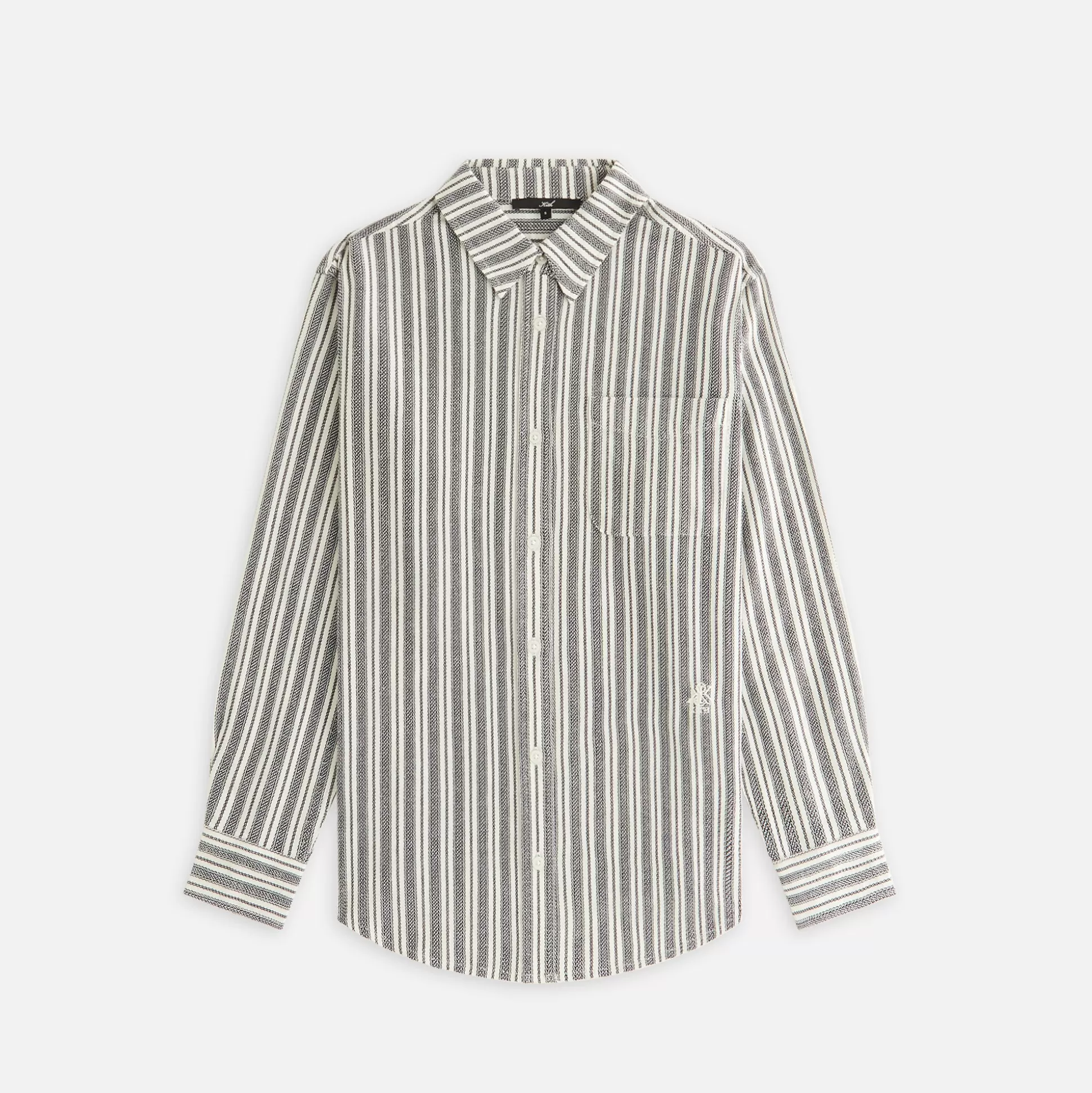 Shop Kith Women Ora II Dobby Stripe Shirt Black