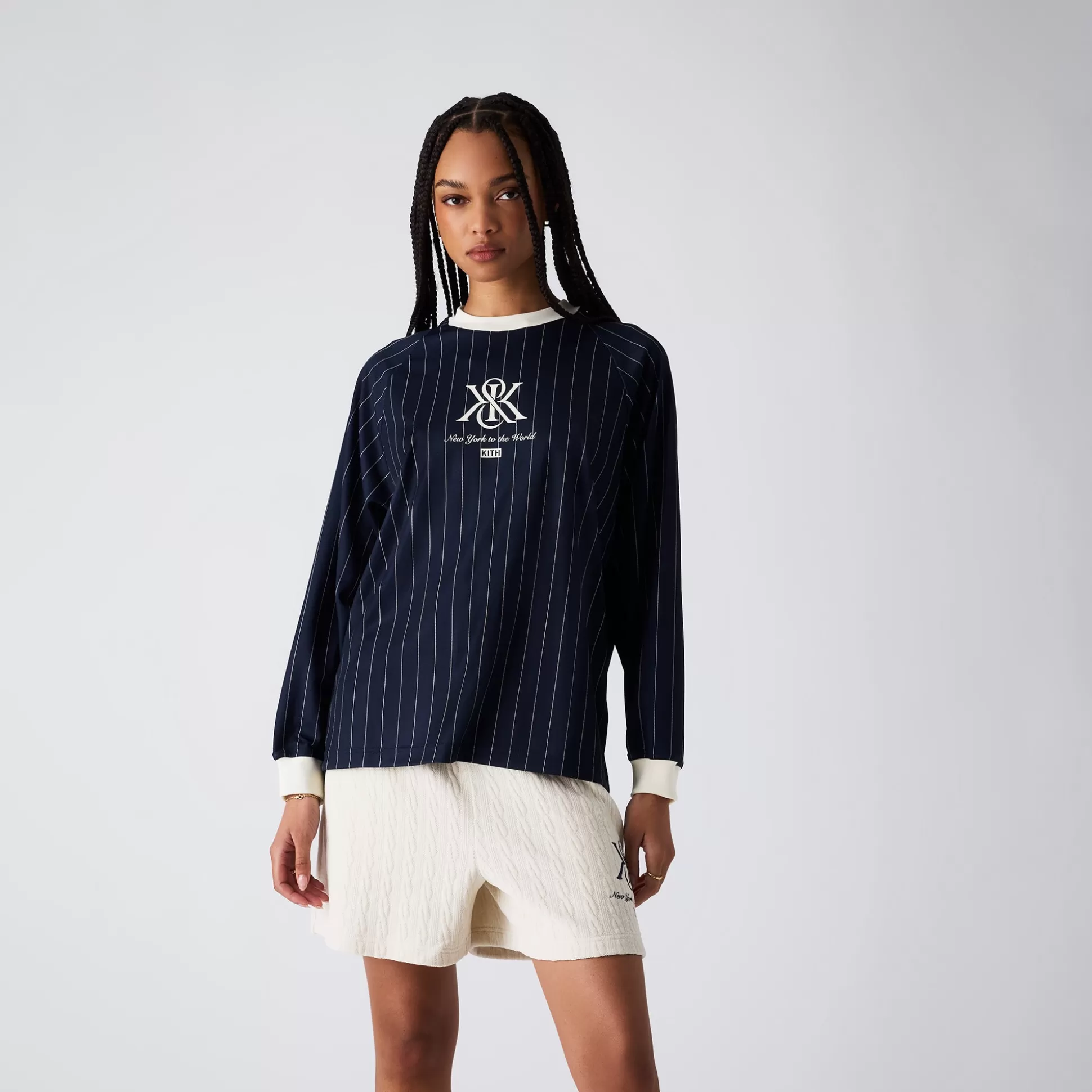 Cheap Kith Women Ridley Crest Tech Long Sleeve Nocturnal