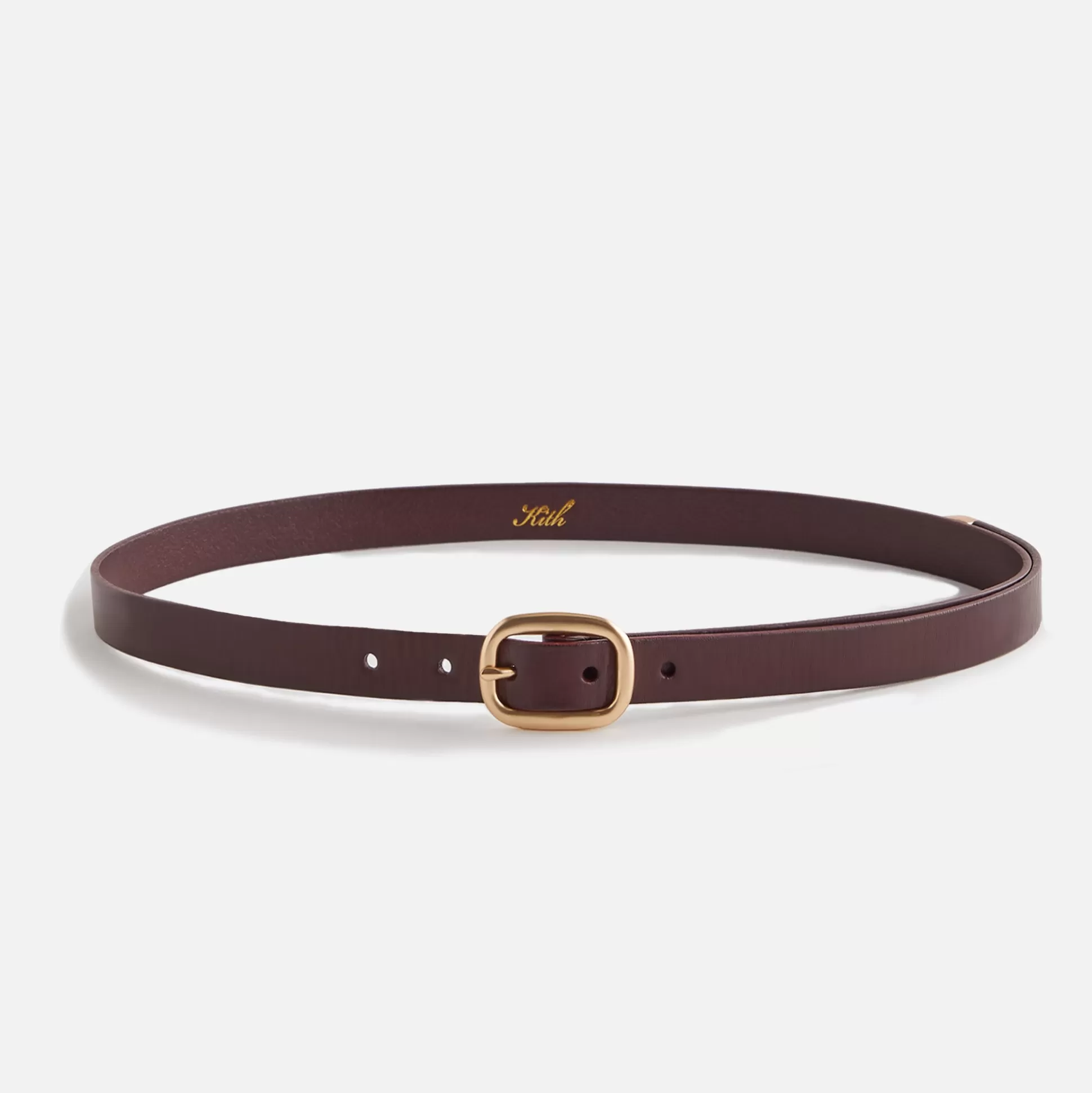 Cheap Kith Women Round Buckle Leather Belt Magma