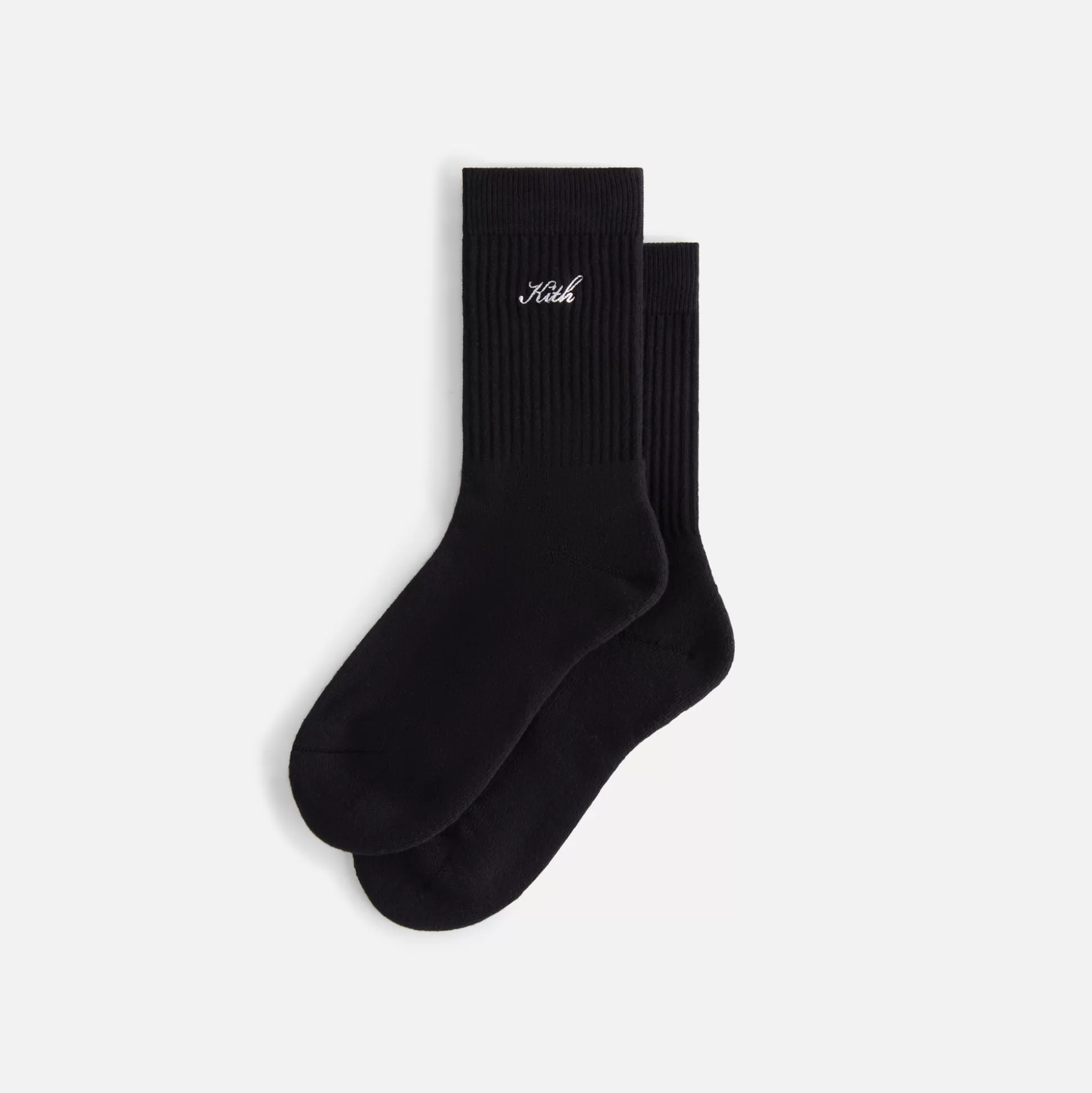 Store Kith Women Script Classic Crew Socks Black