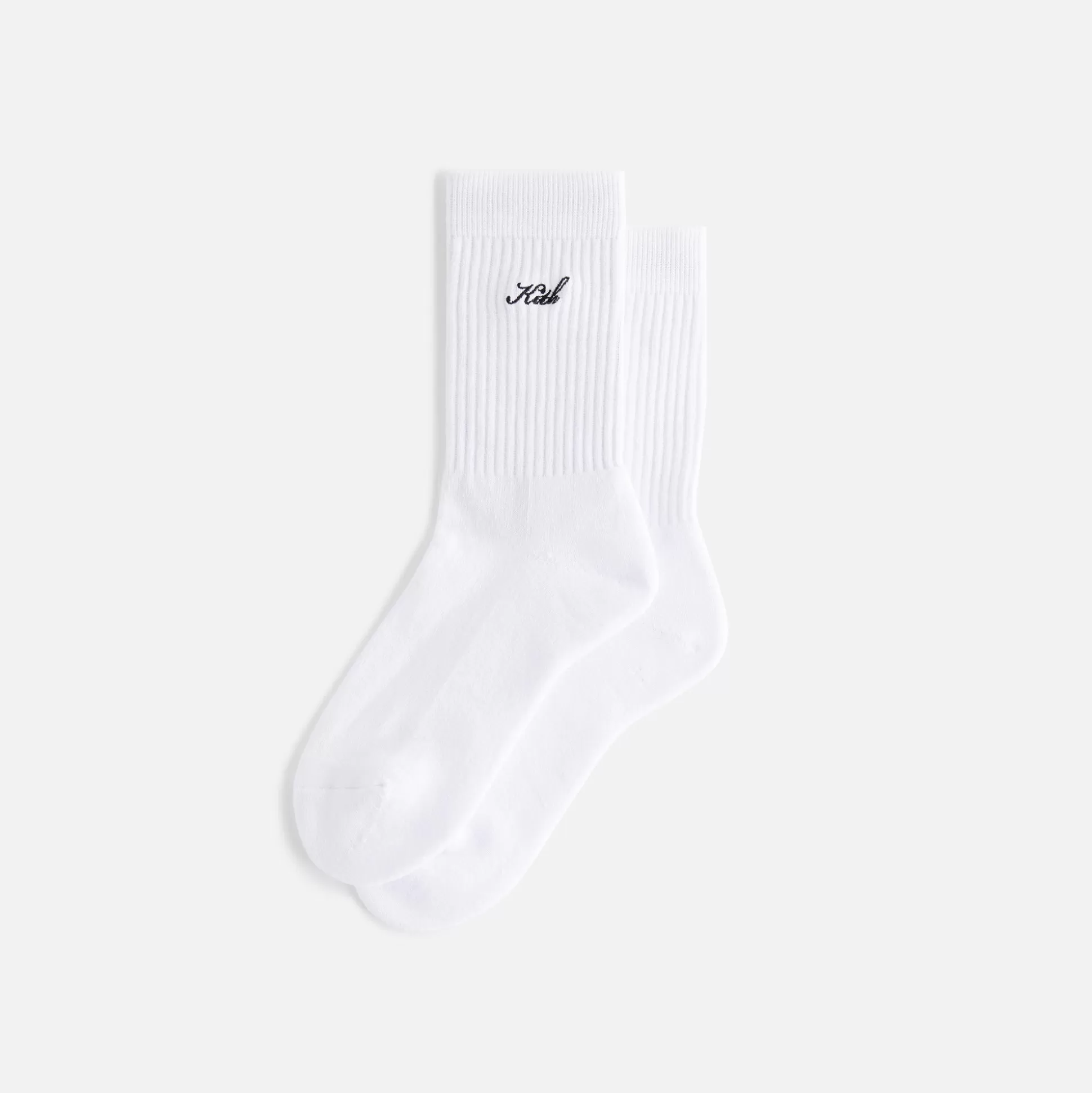 Store Kith Women Script Classic Crew Socks White