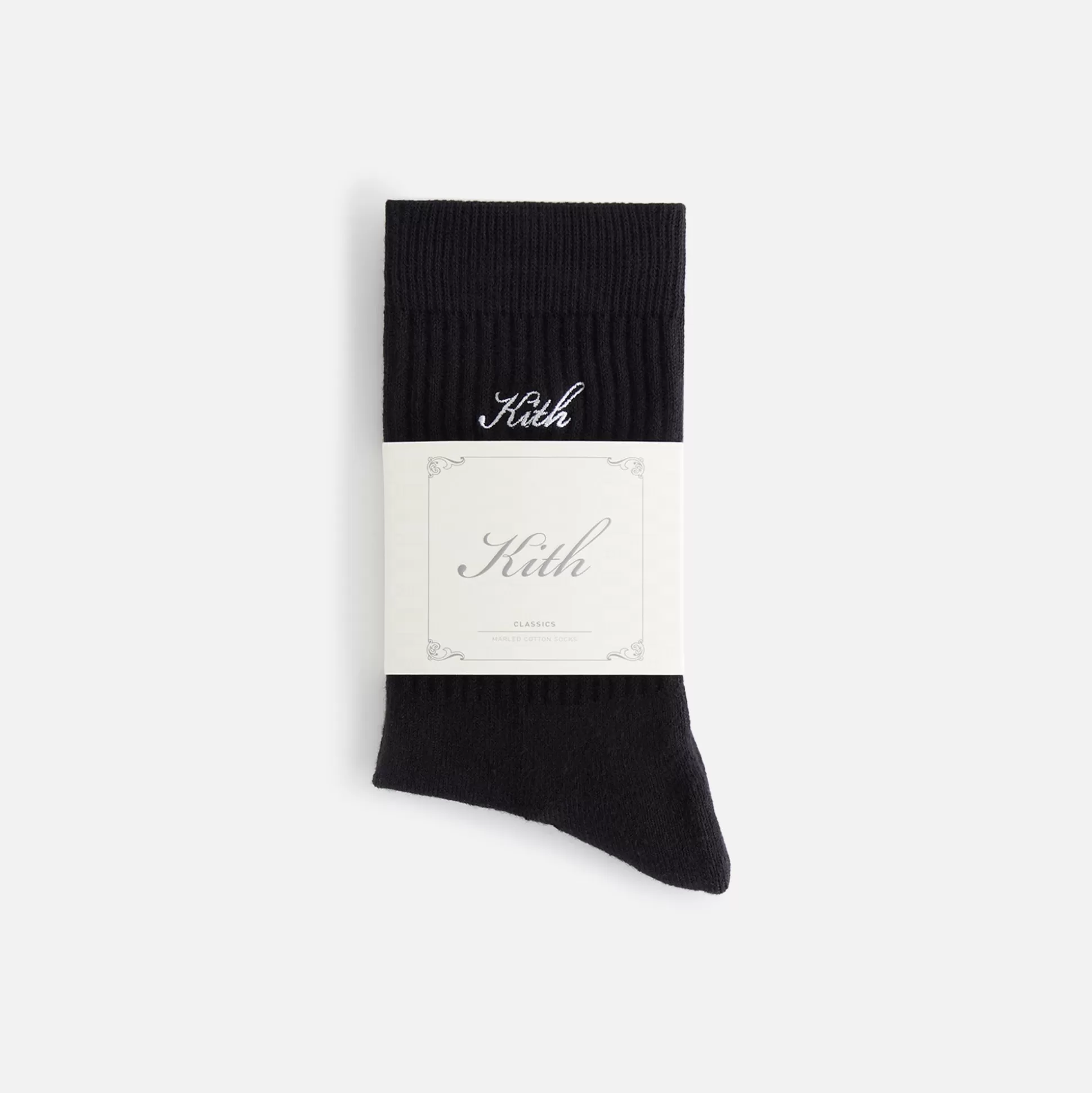 Store Kith Women Script Classic Crew Socks Black