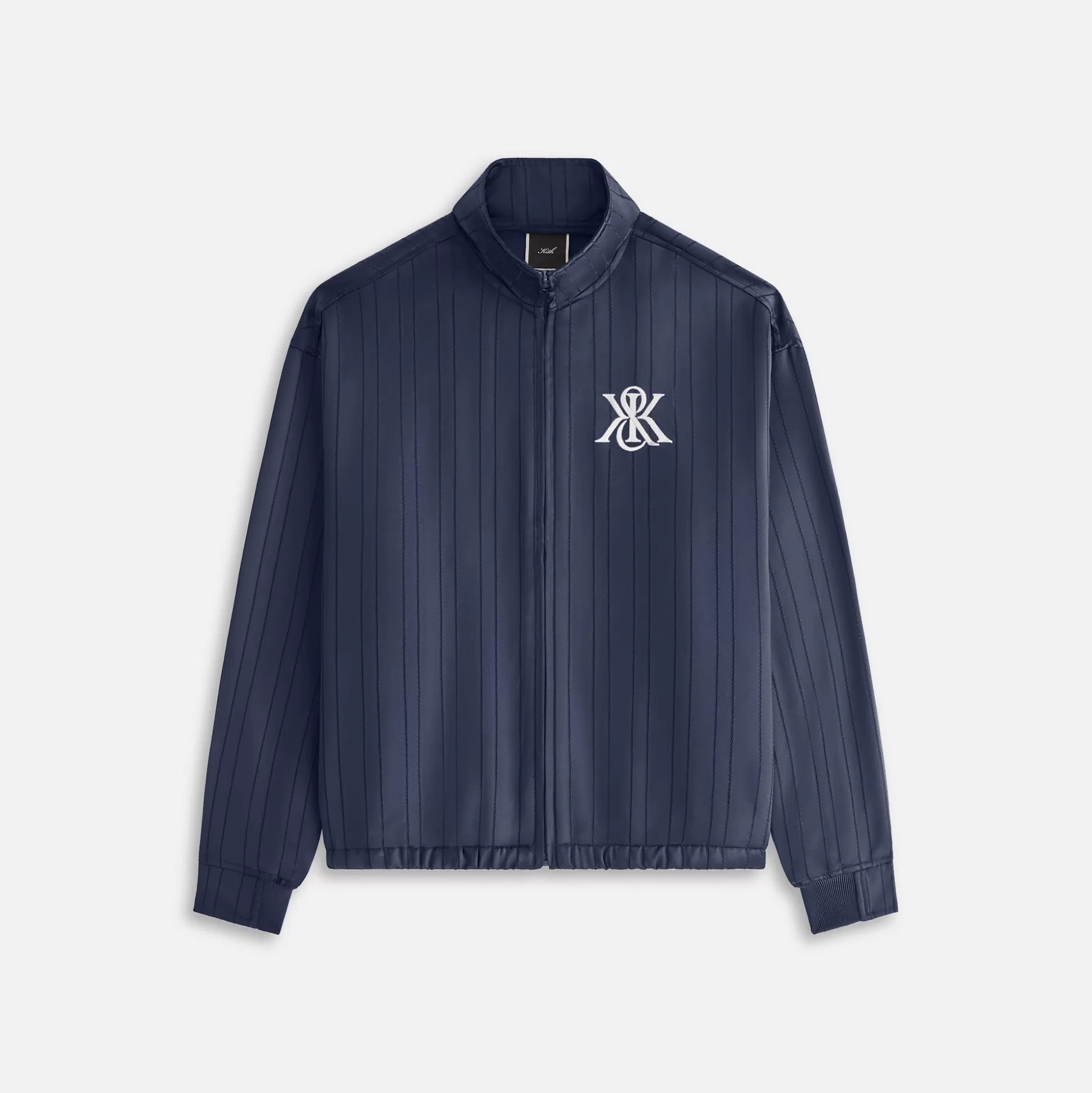 Sale Kith Women Wrenley Satin Crest Track Jacket Nocturnal