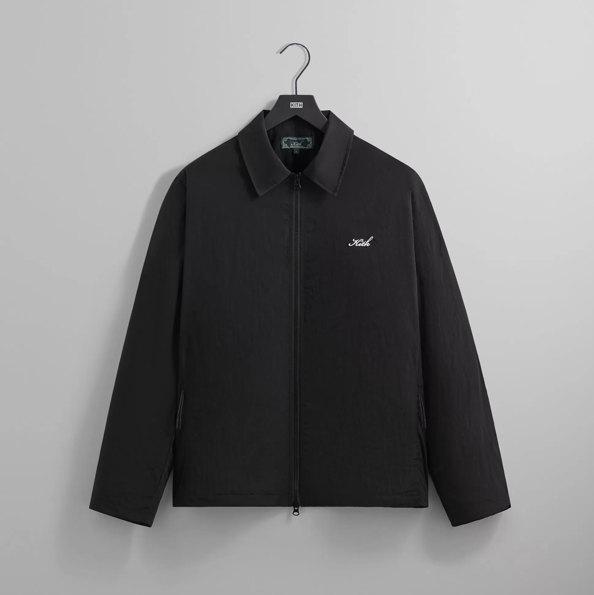 Shop Kith Wrinkle Nylon Jonas Coaches Jacket Black