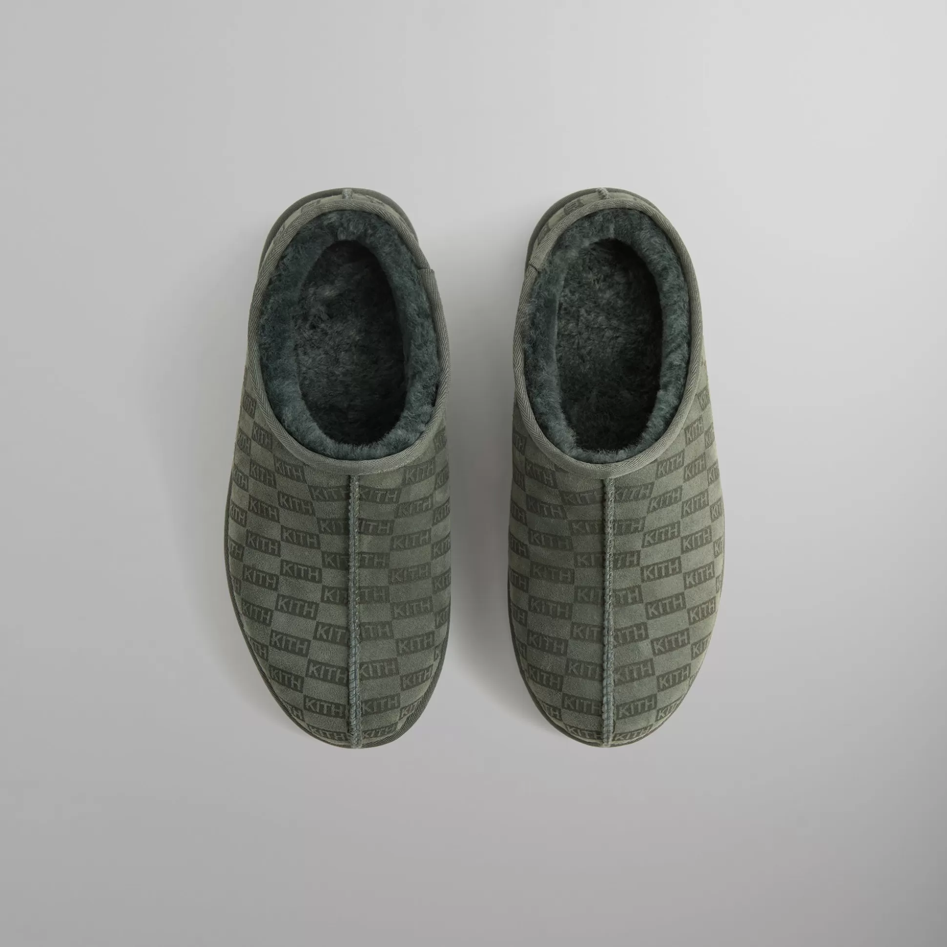 Online Kith mas Monogram Shearling Slippers Stadium