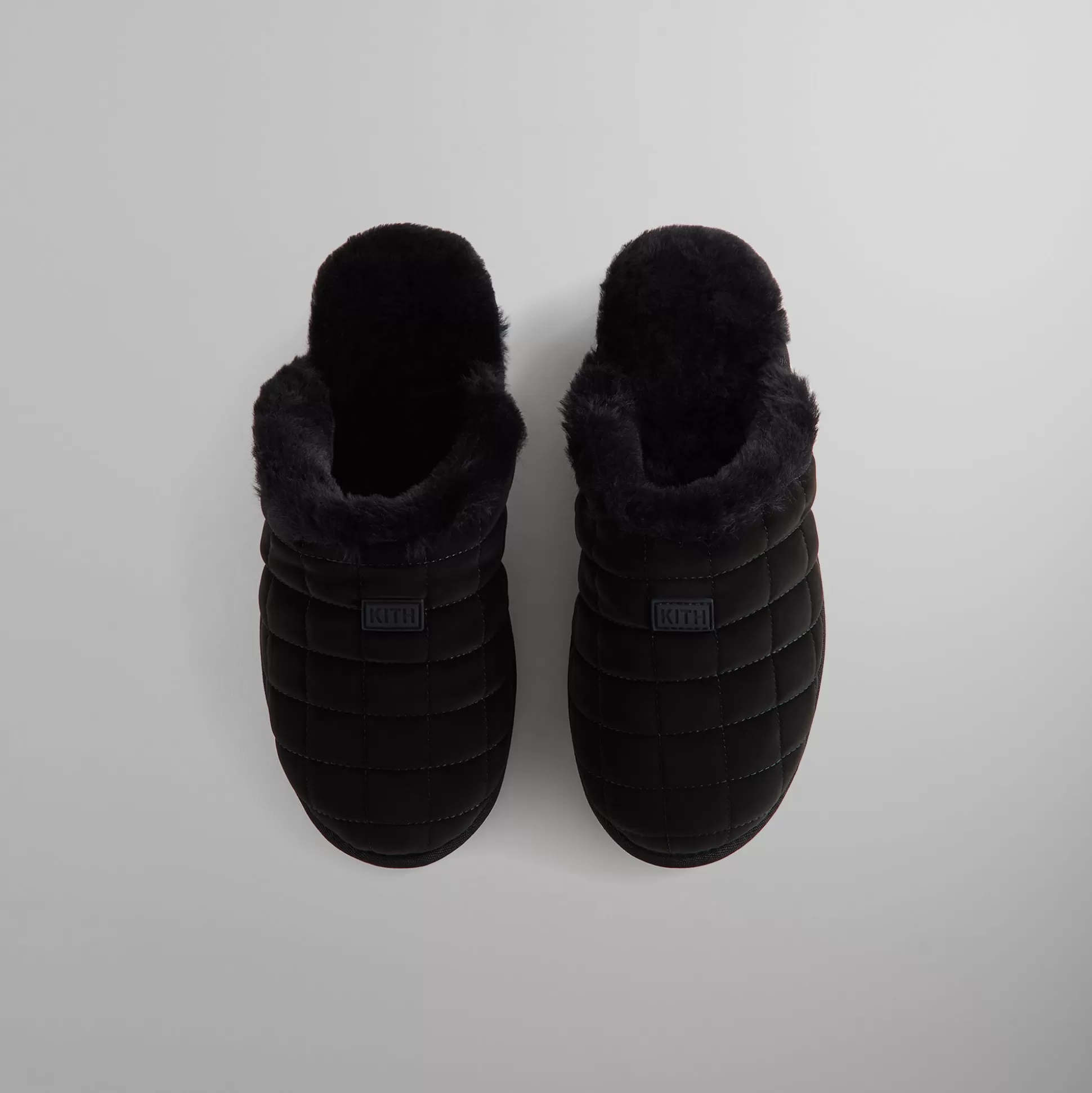 Store Kith mas Puffed Logo Slippers Black