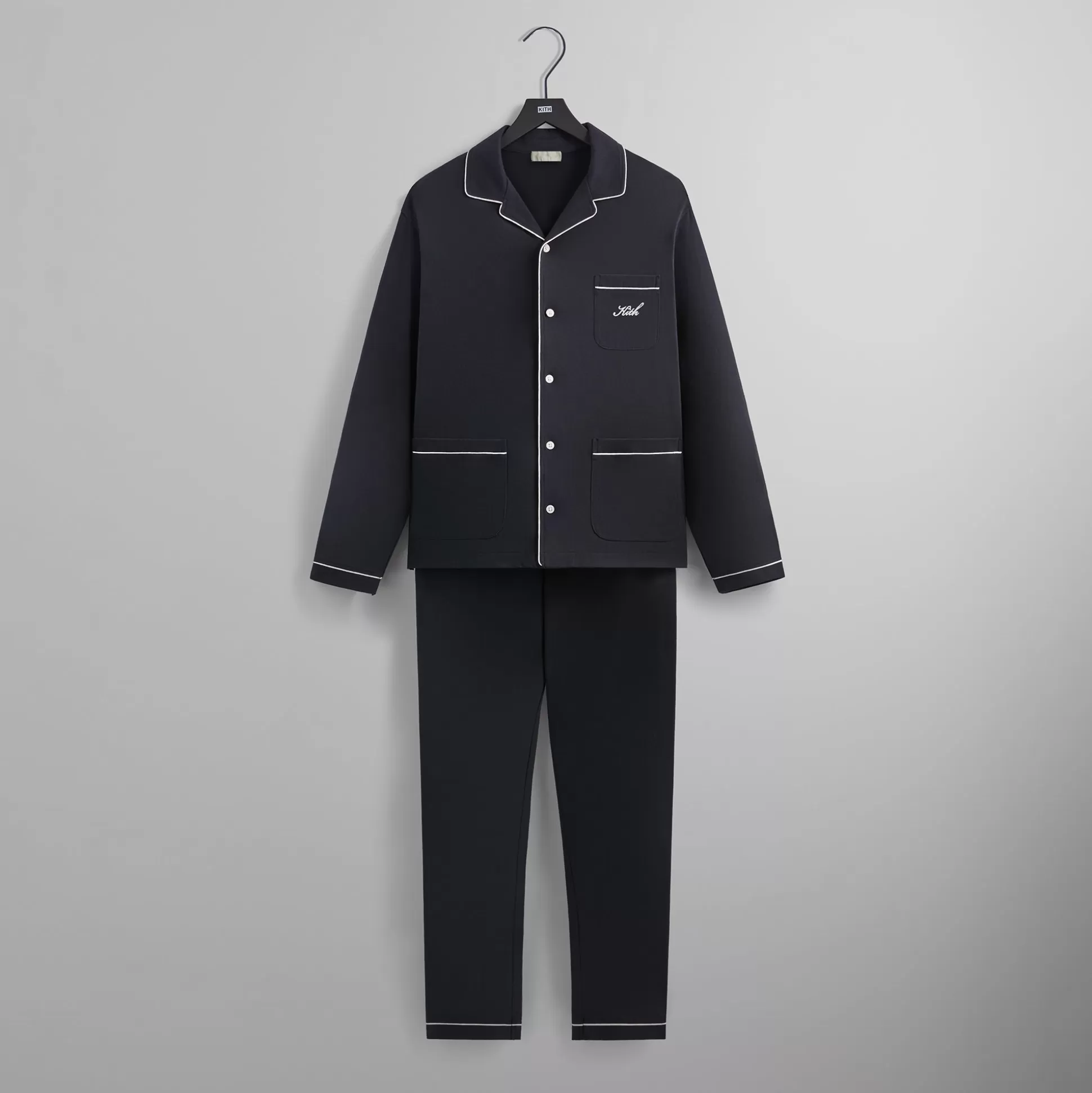 Best Sale Kith mas Script Pajama Set Black