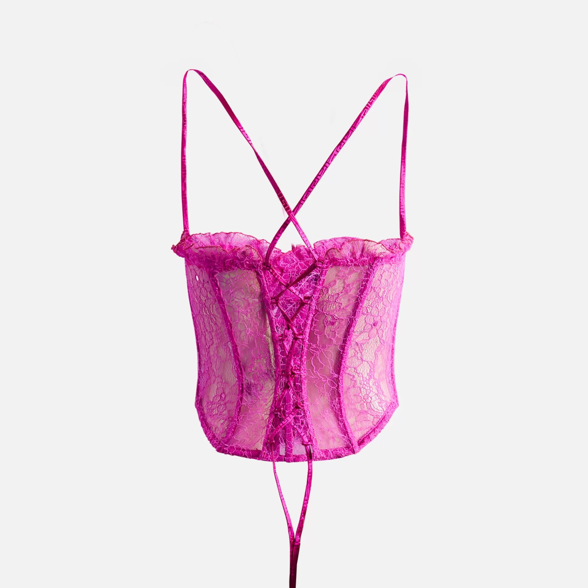 Best Sale Kim Shui lace corset Pink