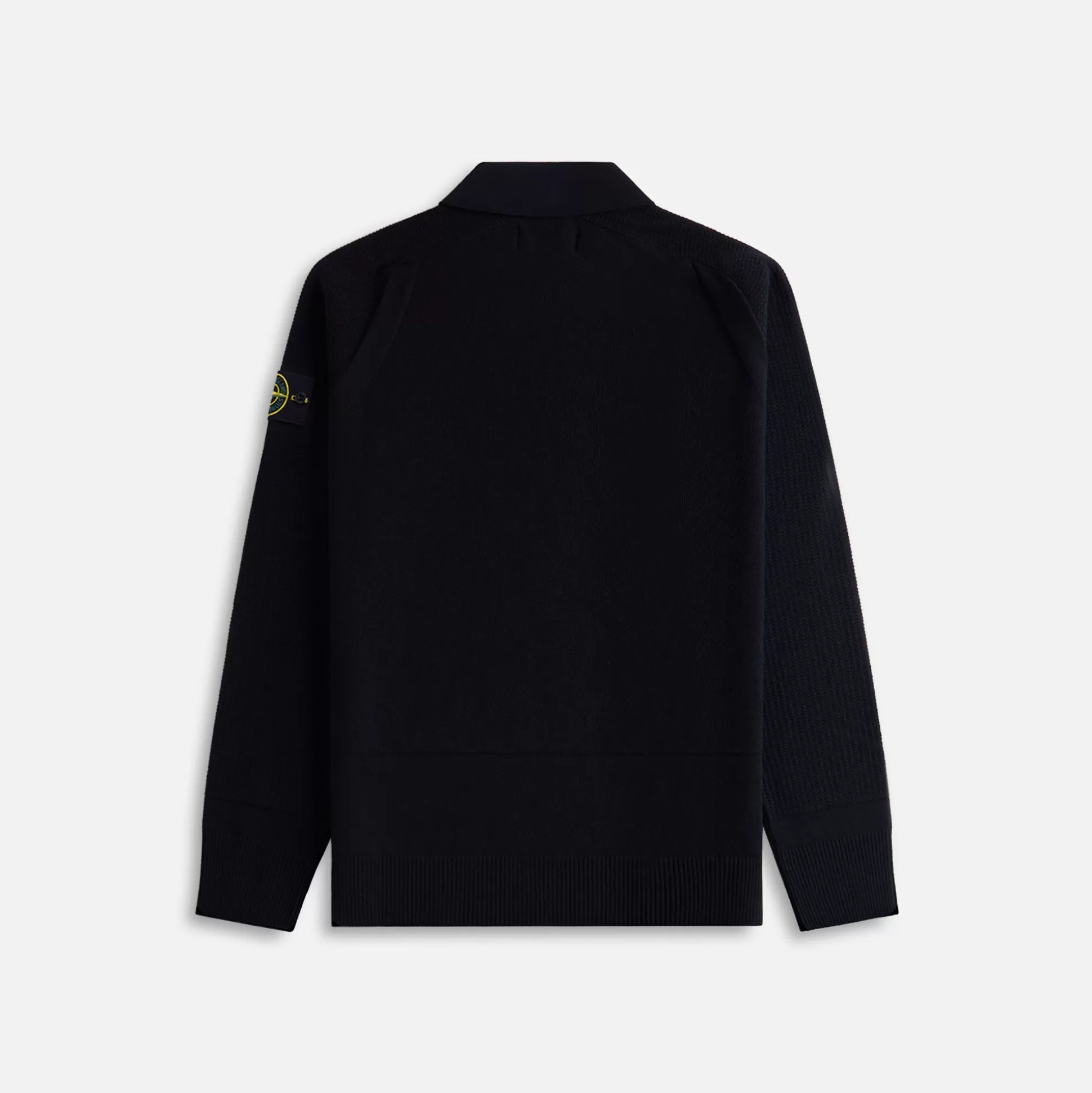 Cheap Stone Island ls zip polo Black