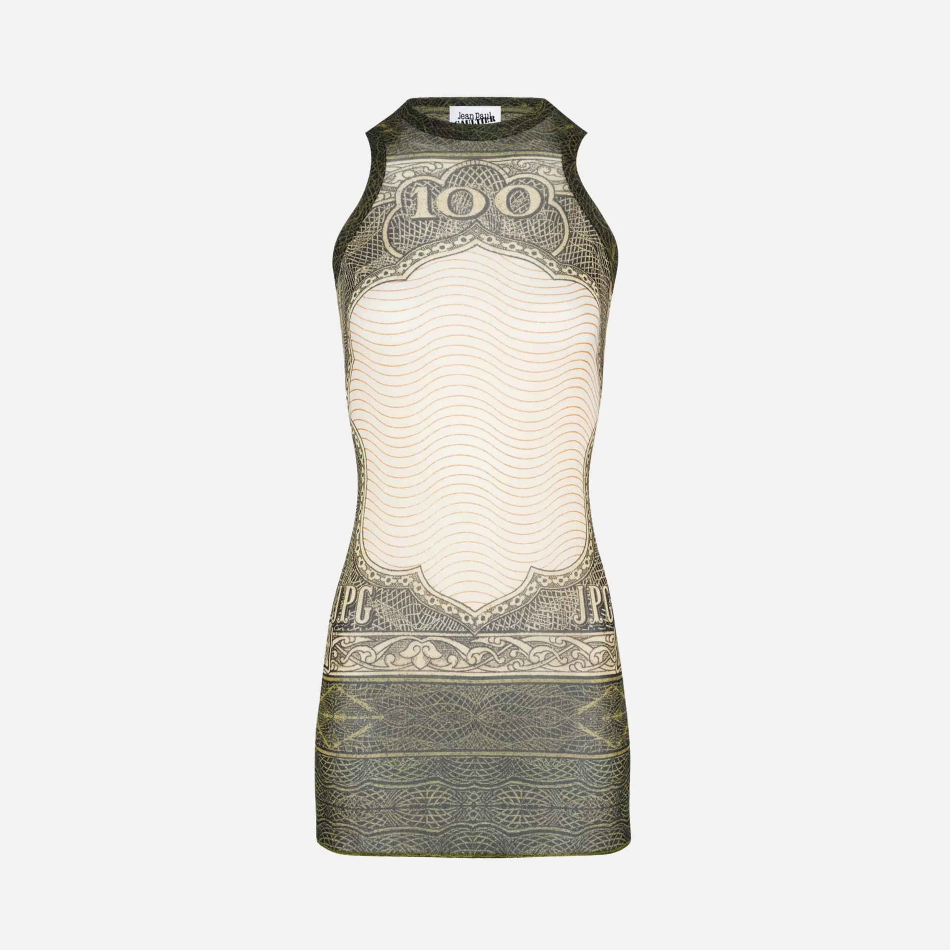 Best Sale Jean Paul Gaultier mesh sleeveless dress Cartouche