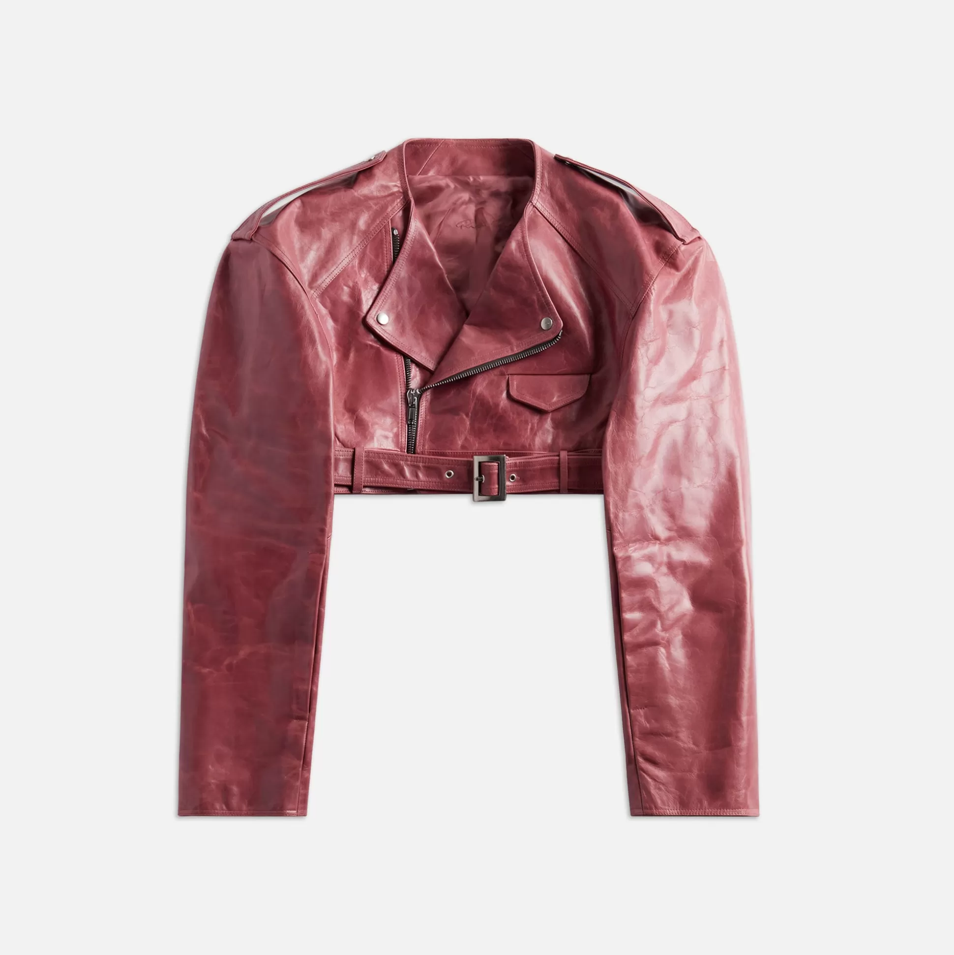 New Rick Owens micro biker jacket Thulian