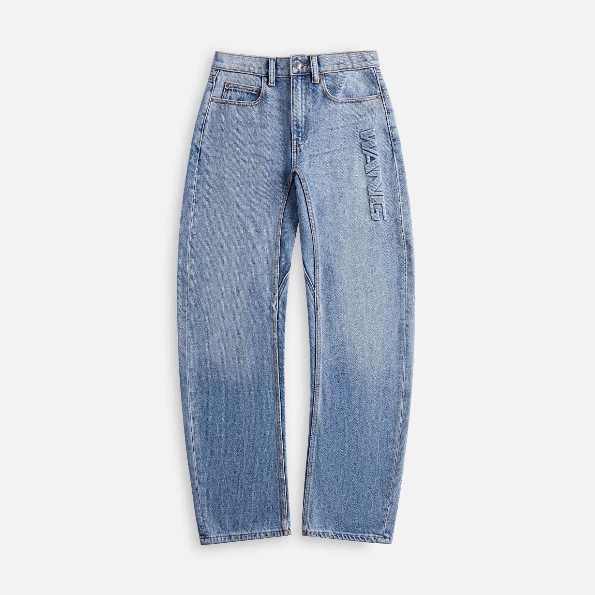 Fashion T by Alexander Wang mid rise bowed gusset jean Classic Light Indigo