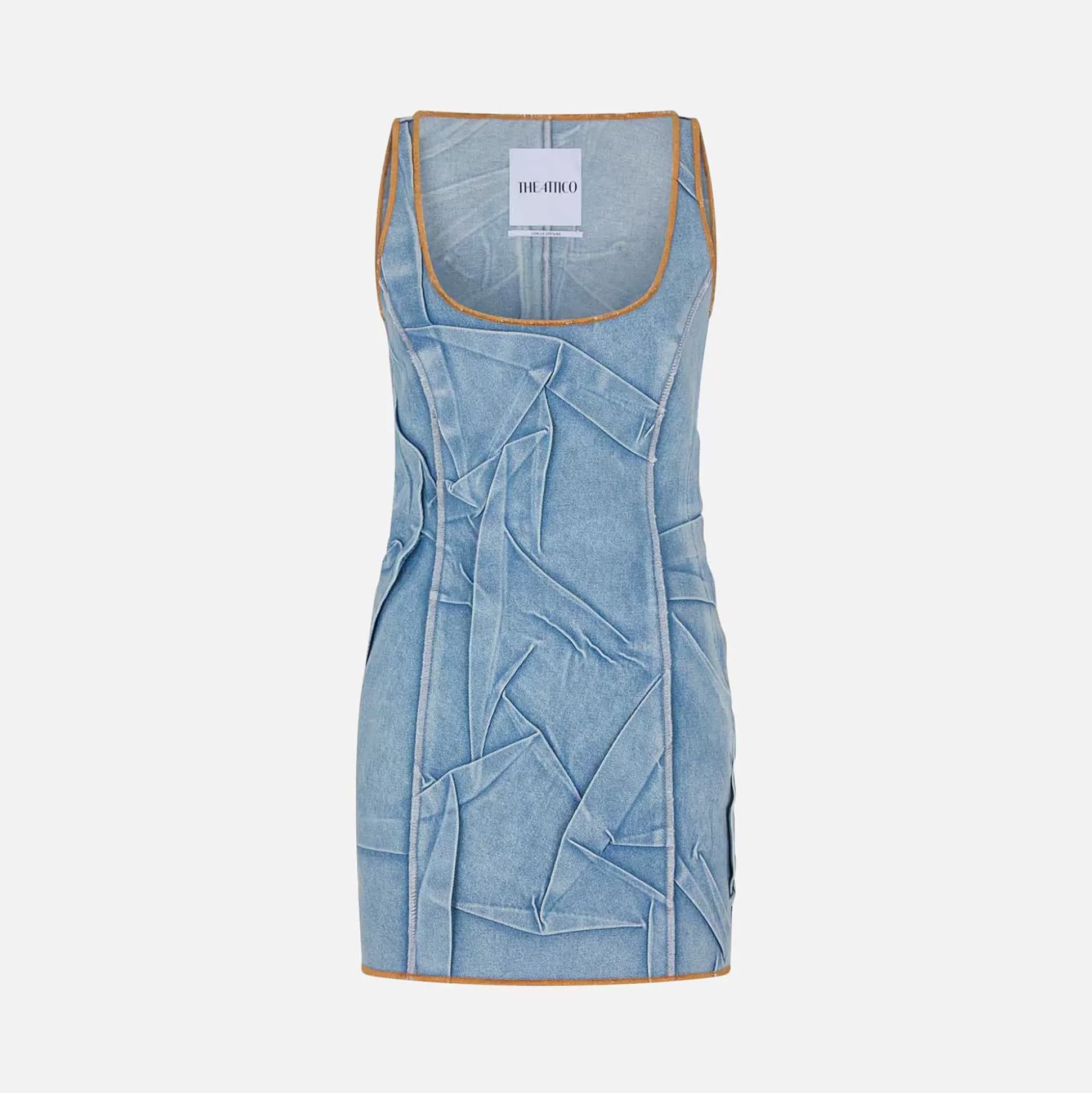 Best The Attico mini abito dress Light Blue Denim