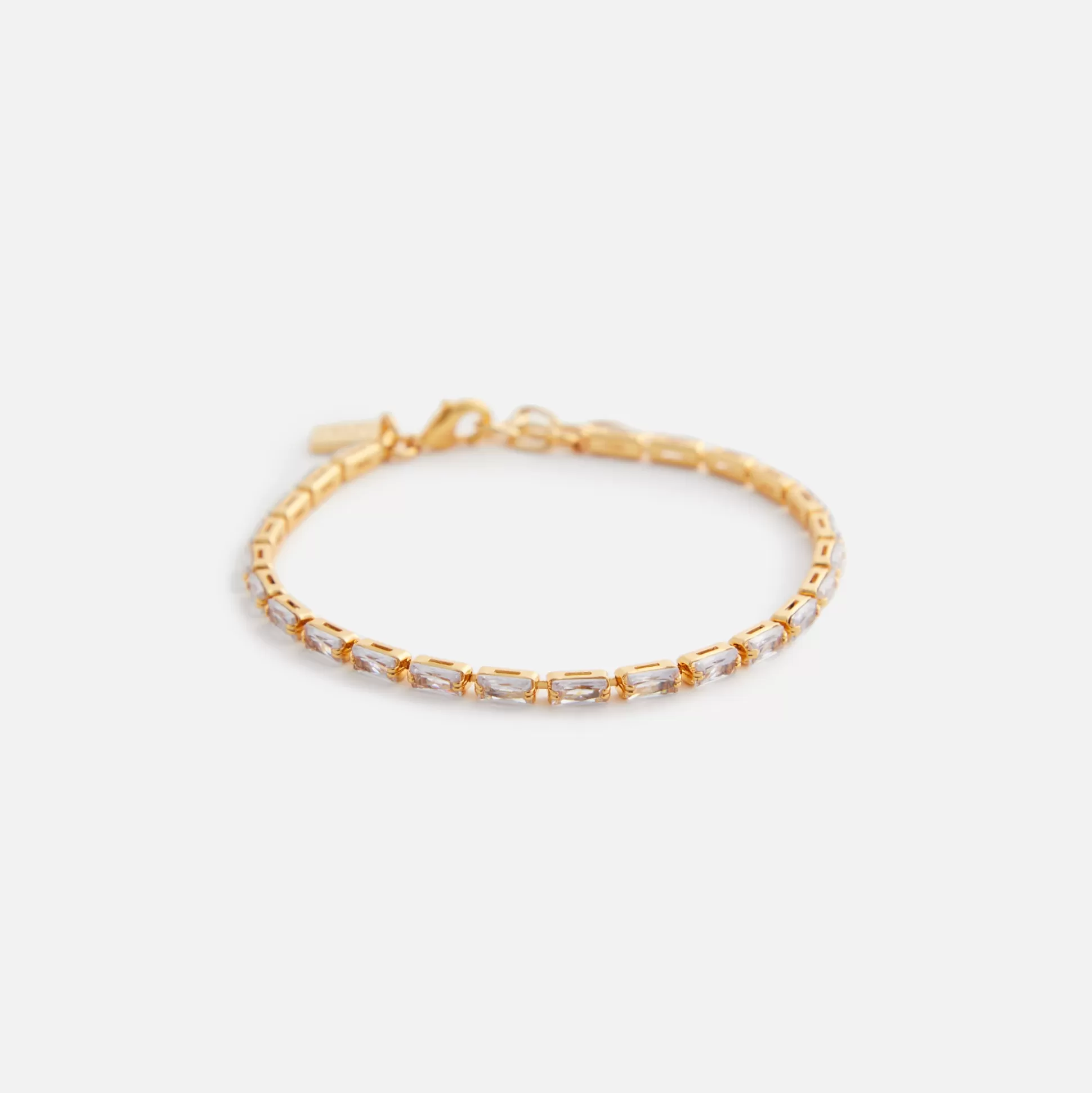 Online Crystal Haze mini baguette bracelet Clear