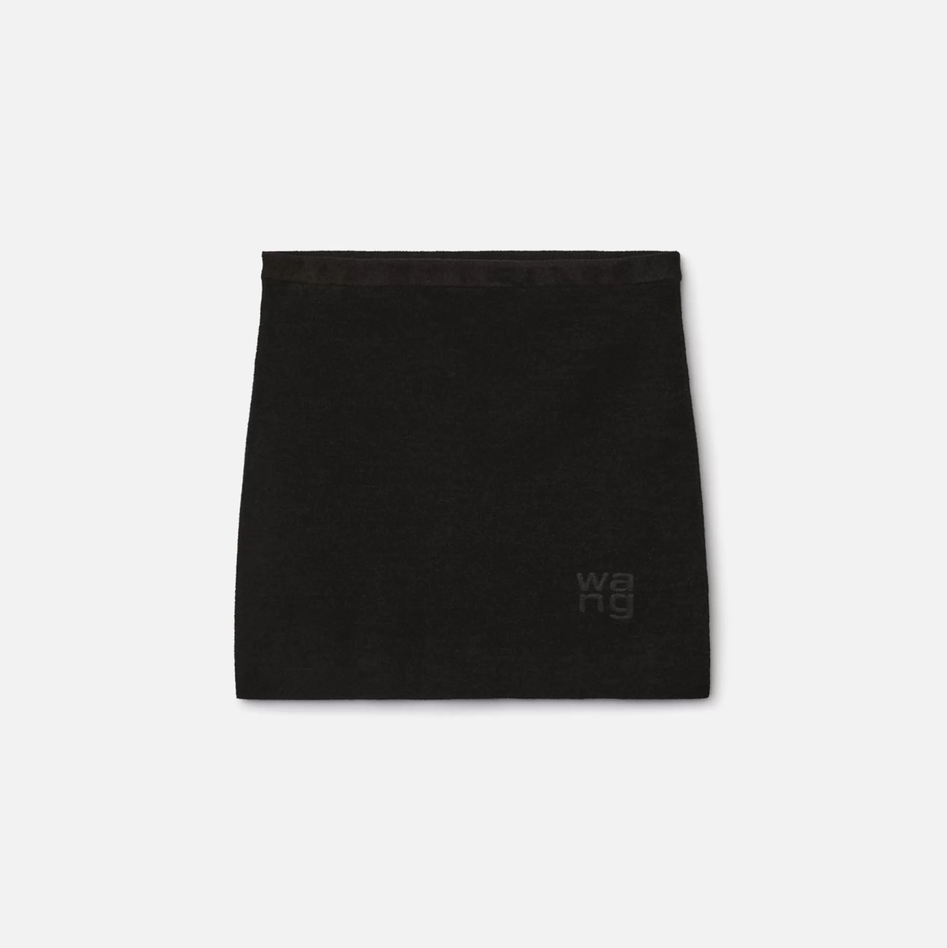 Discount T by Alexander Wang mini skirt with embossed logo Black