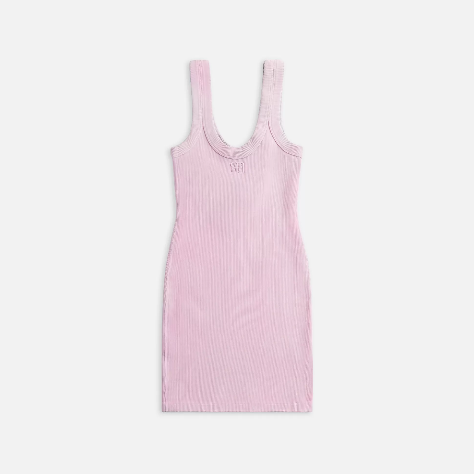 Discount T by Alexander Wang mini tank dress with embossed logo Pink