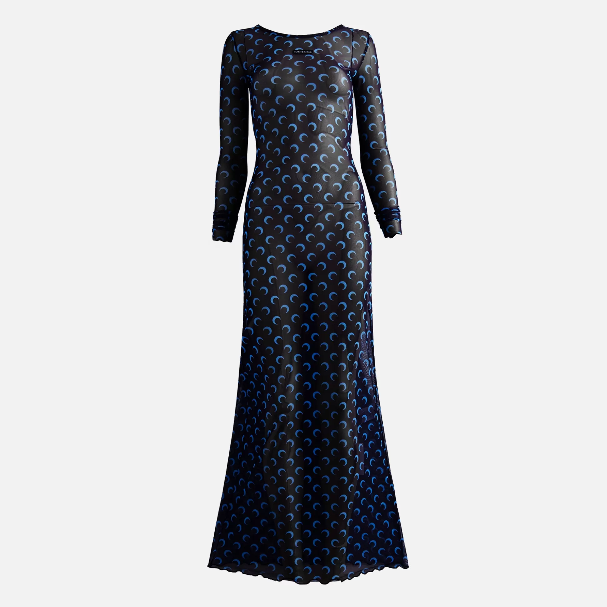 Flash Sale Marine Serre moon printed mesh panelled dress Navy