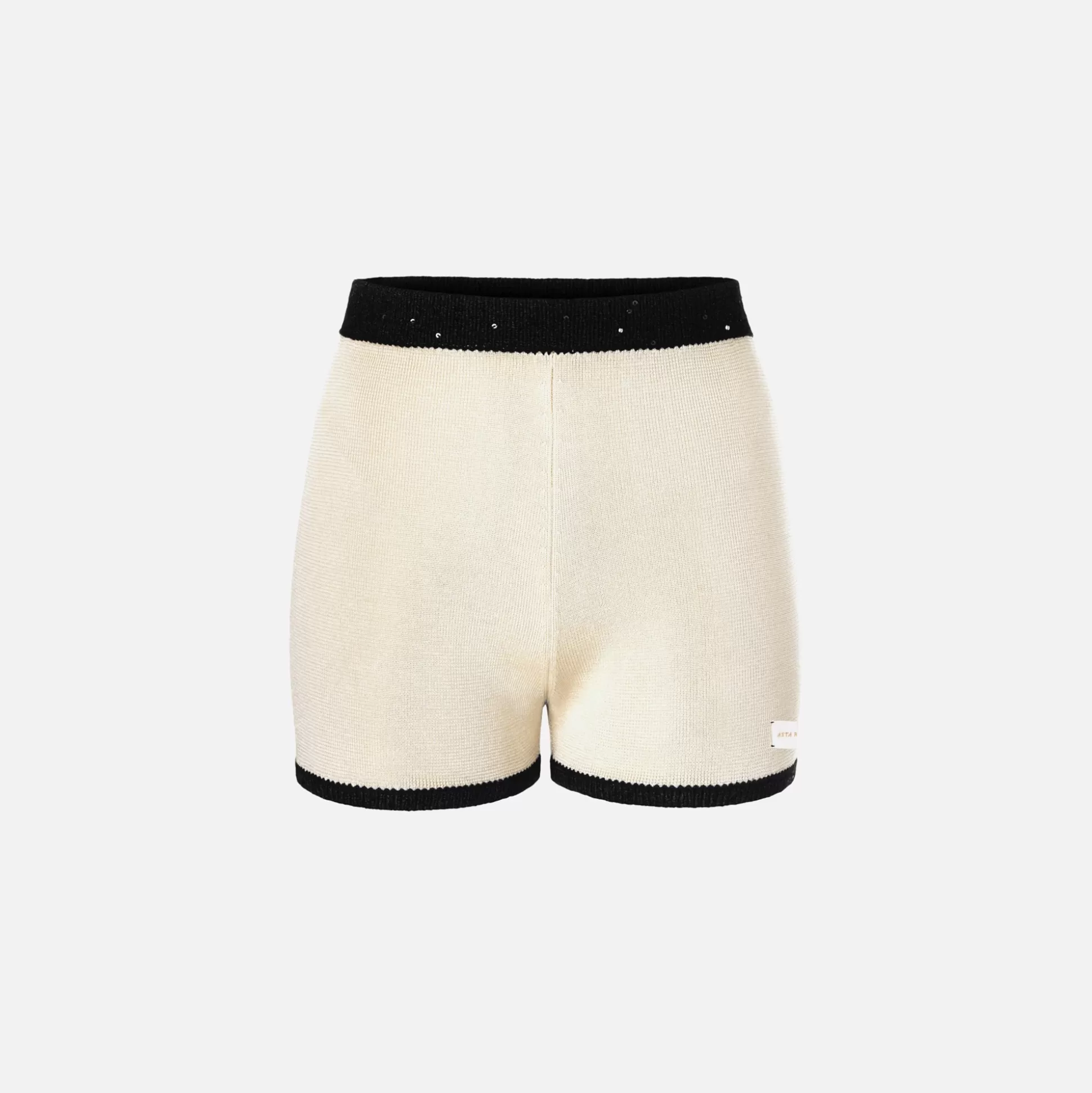 Shop Asta Resort naomi contrast shorts Champagne