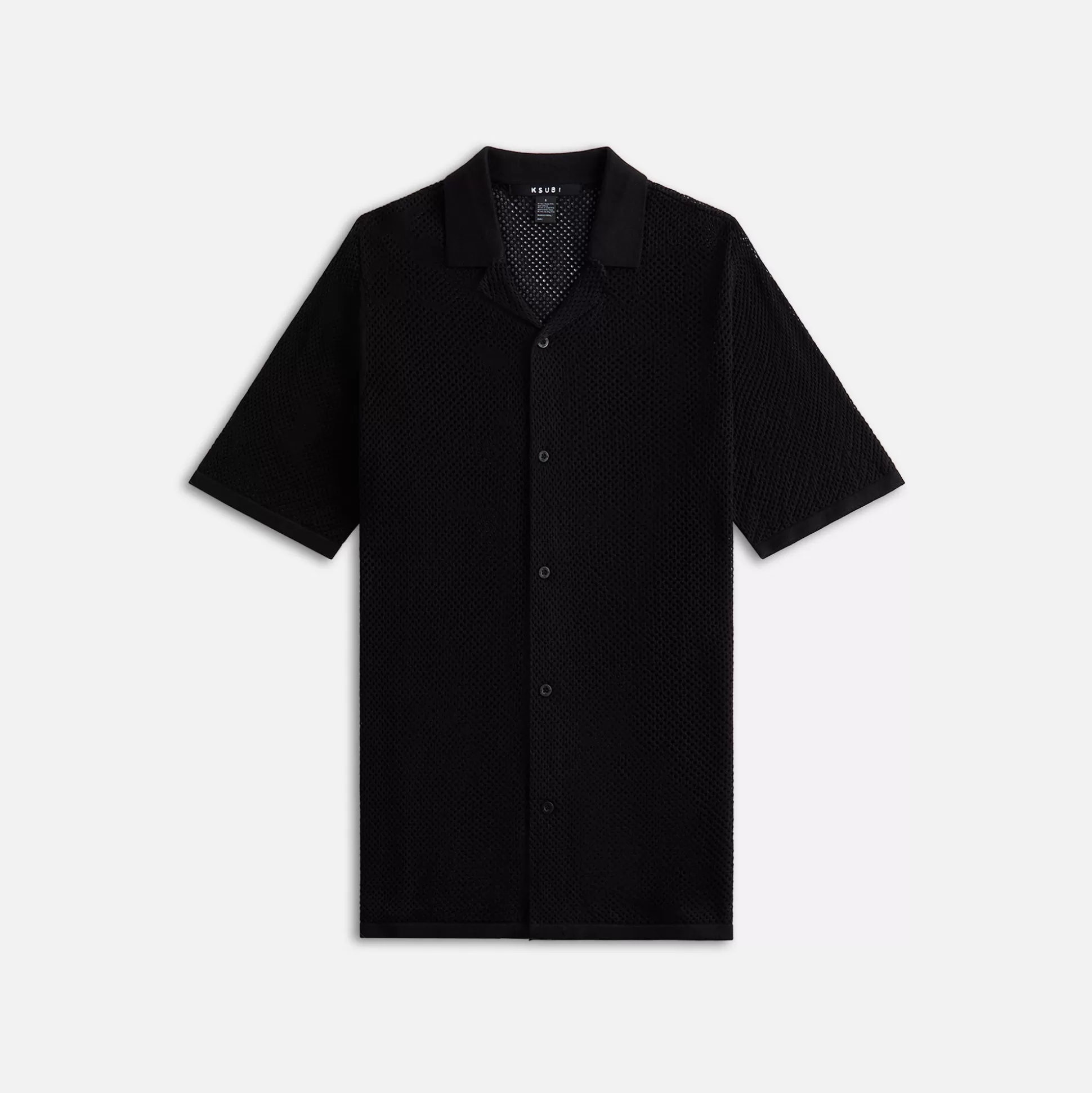 Shop Ksubi net worth knit resort shirt Black