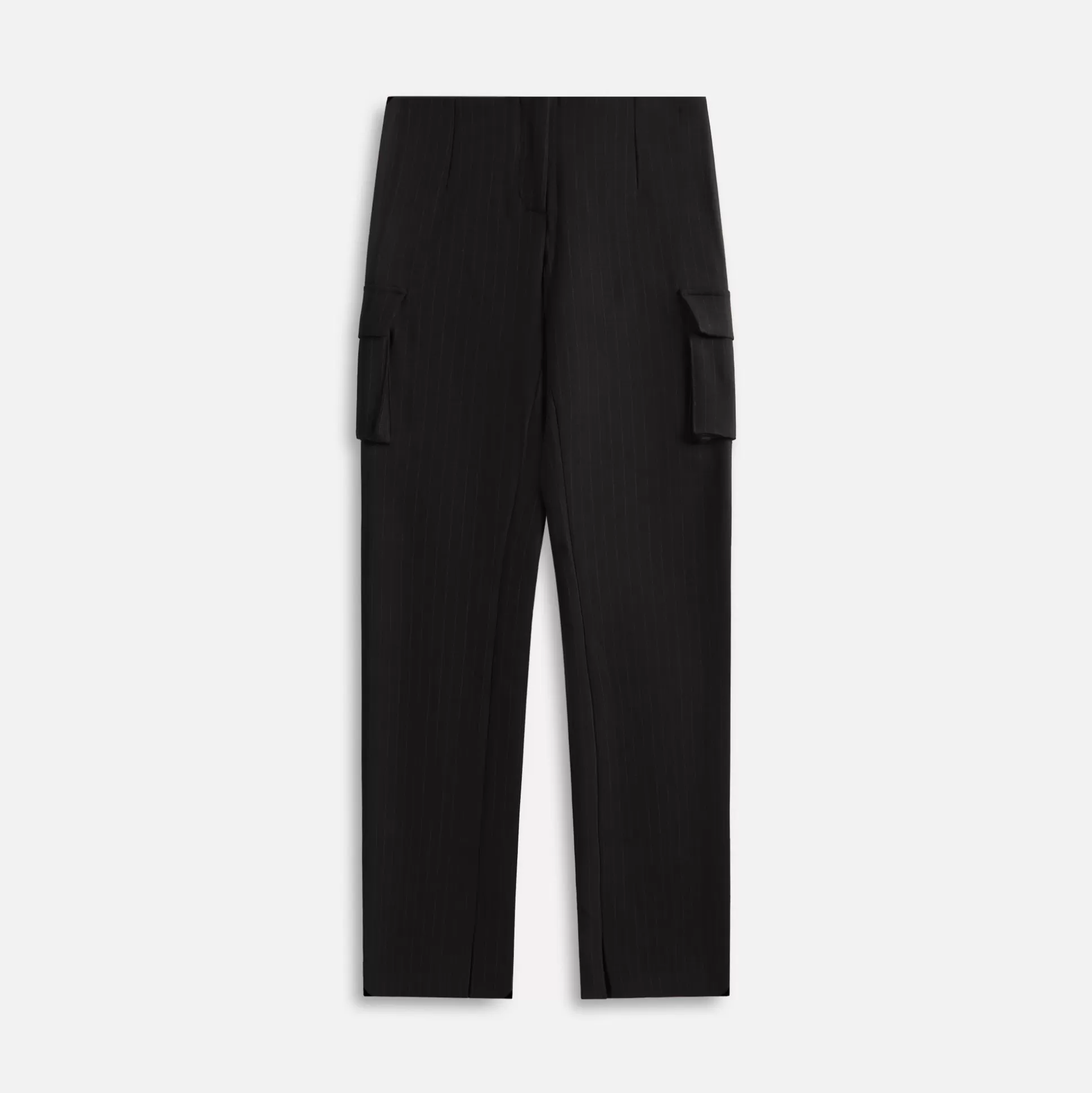 Store MISBHV office pinstripe low rise cargo trousers Black