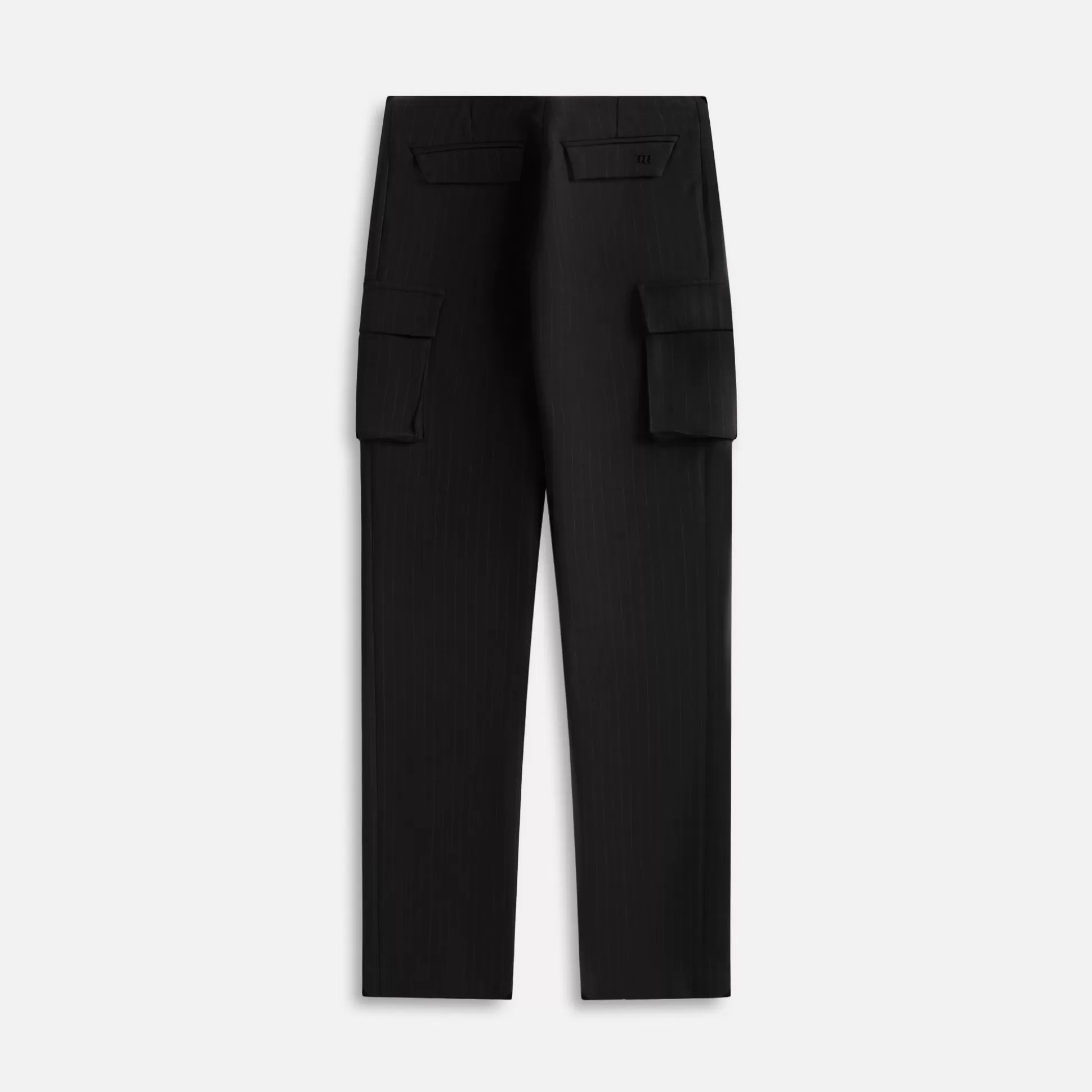 Store MISBHV office pinstripe low rise cargo trousers Black