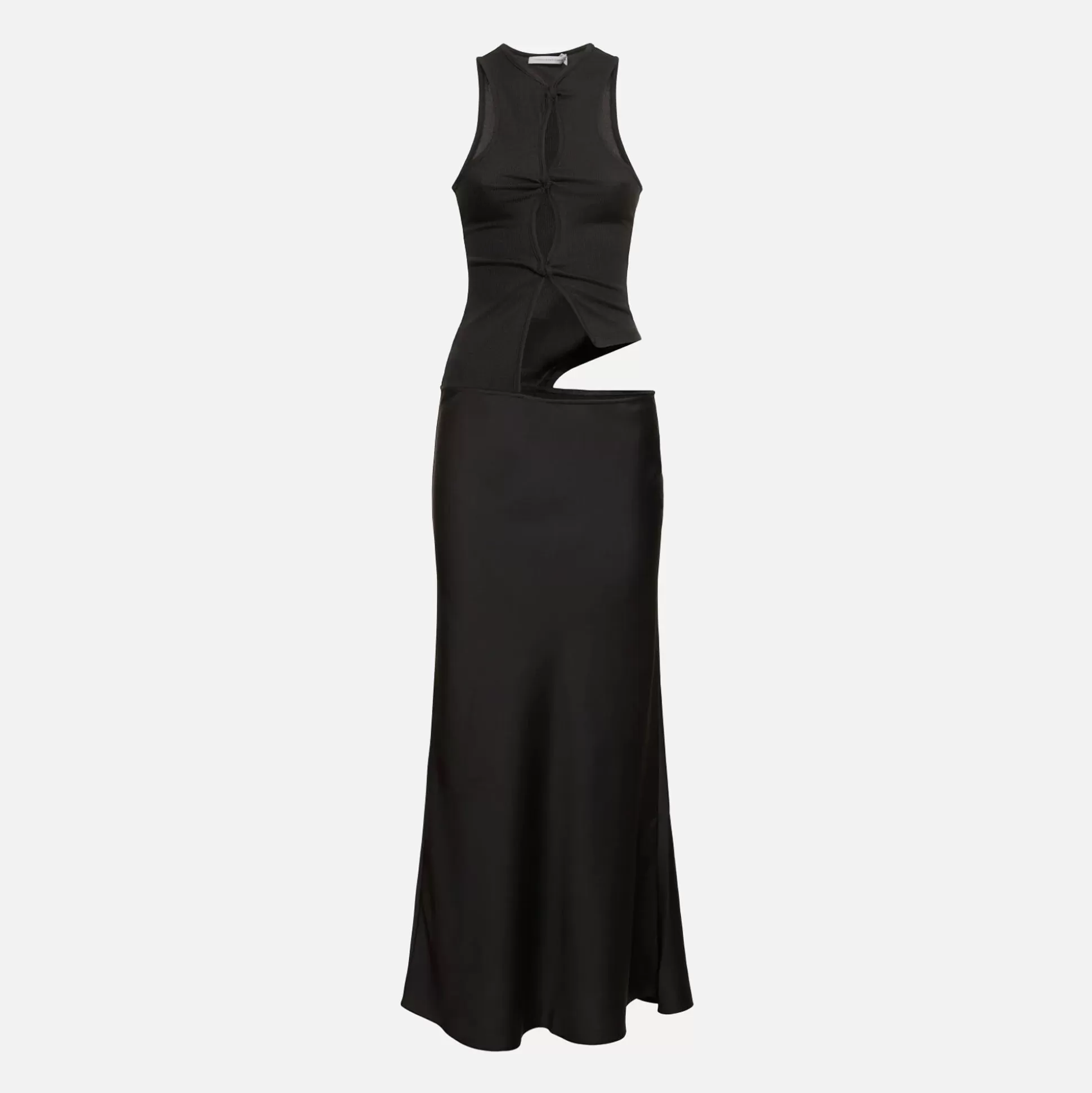 Online Christopher Esber open twist satin tank dress Black