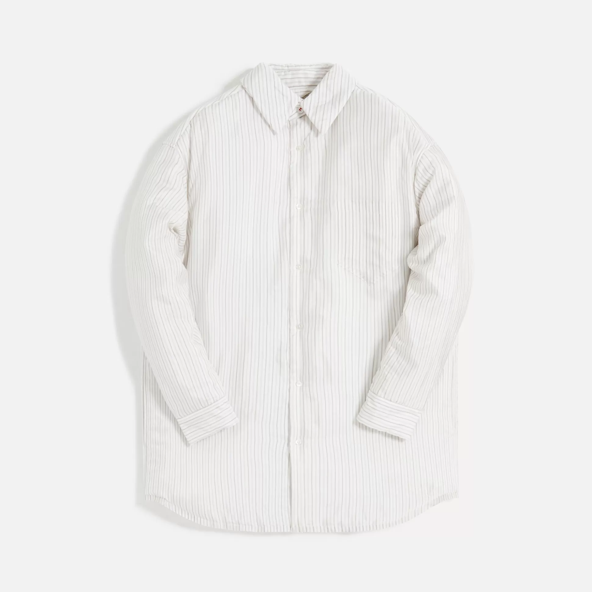 Shop Margiela oversized striped shirt White