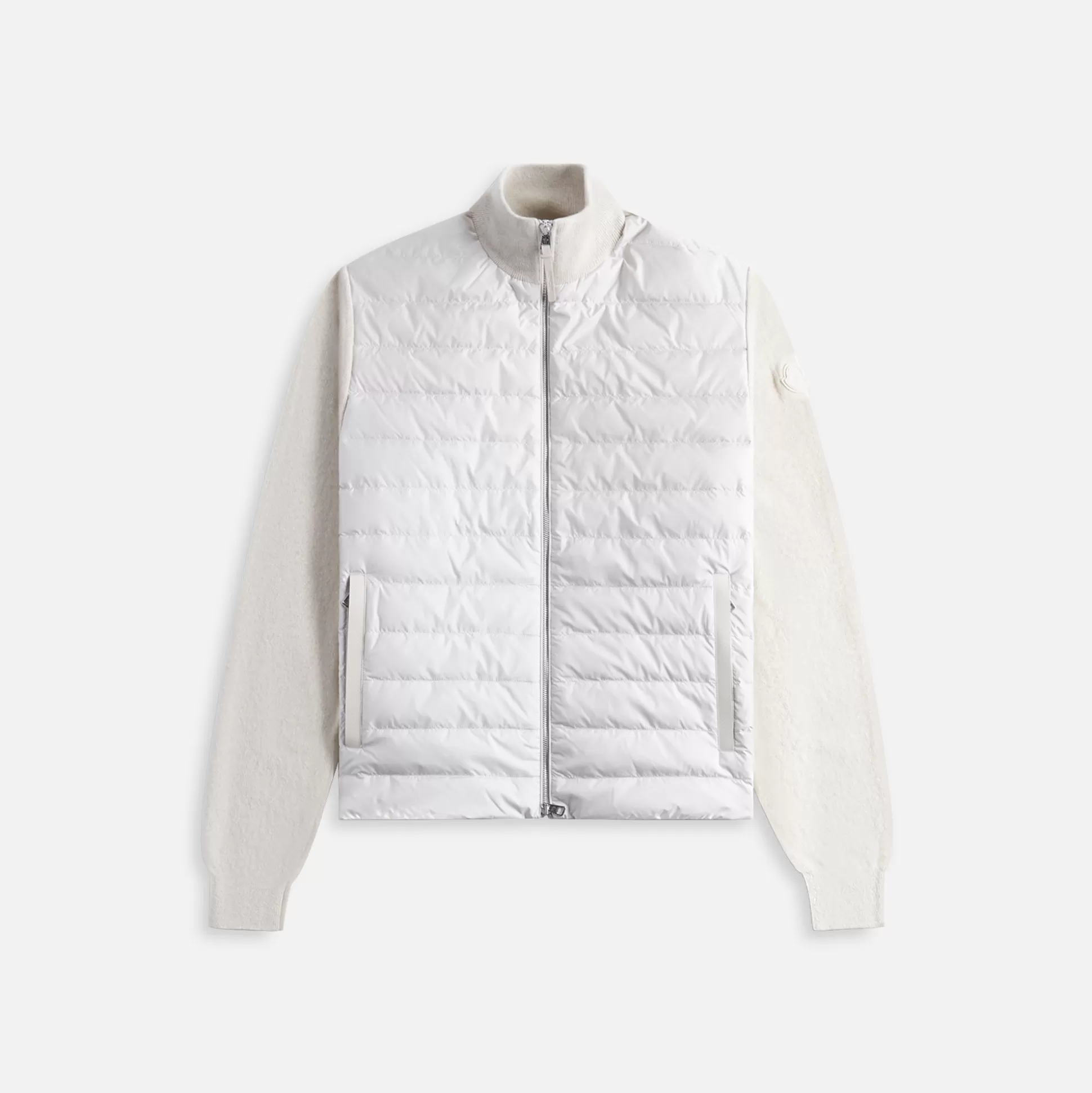 Best Moncler padded wool & cashmere zip-up cardigan Beige