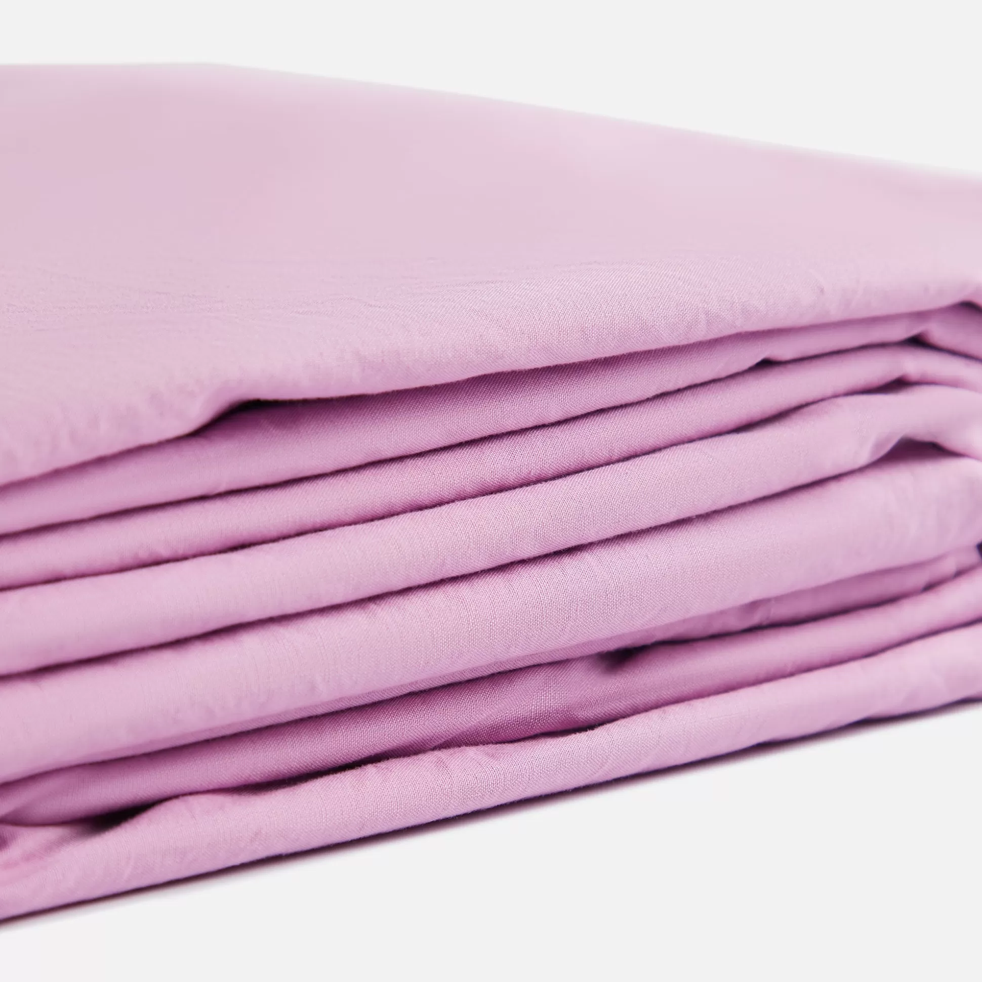 Clearance Tekla percale queen duvet cover Mallow Pink