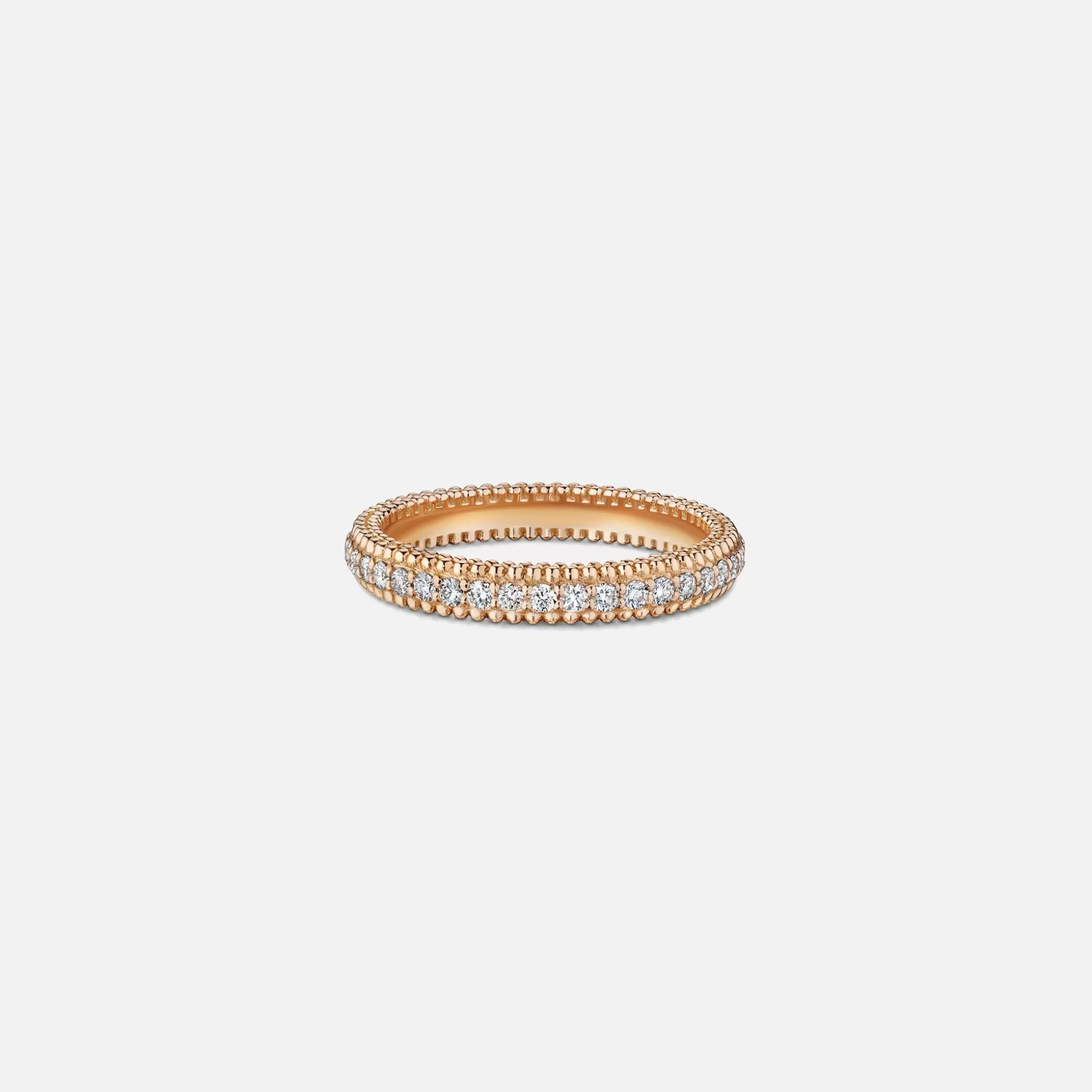 Hot VL Cepher perpes ring with pave diamonds Rose Gold