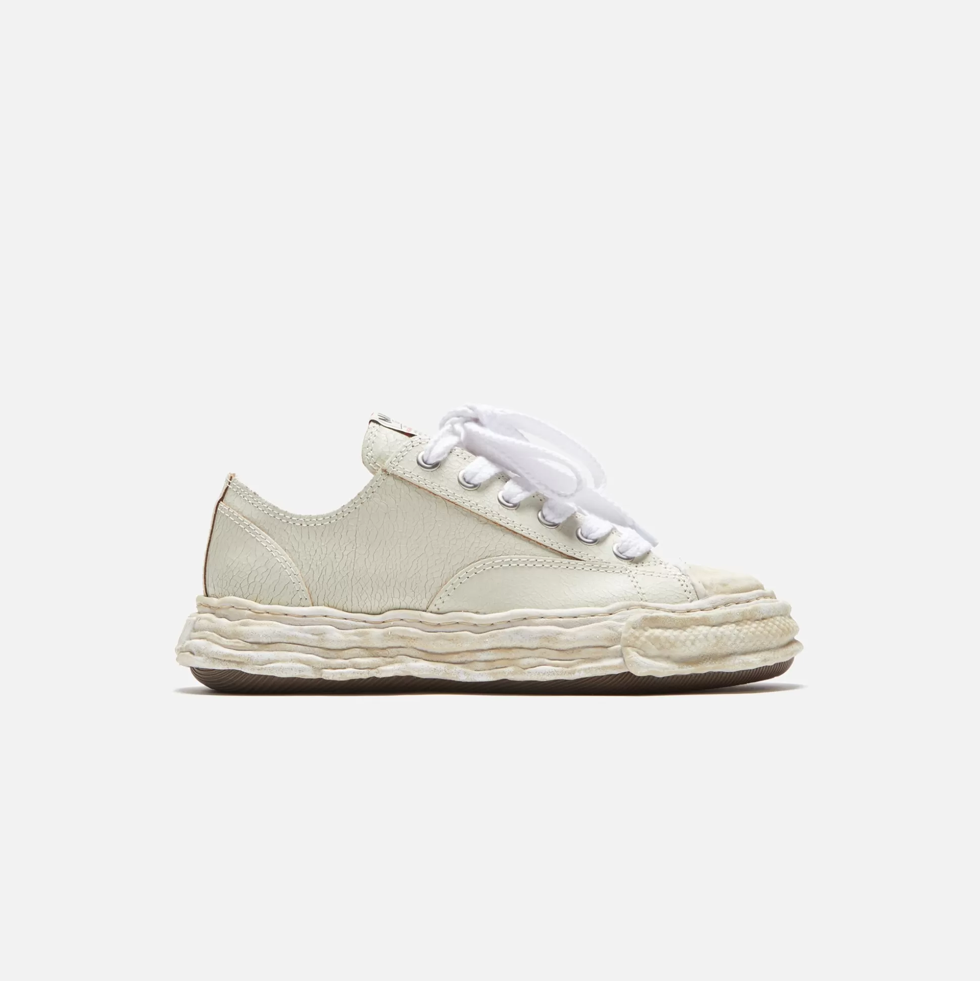 Fashion Mihara Yasuhiro peterson low 23 cracking leather White