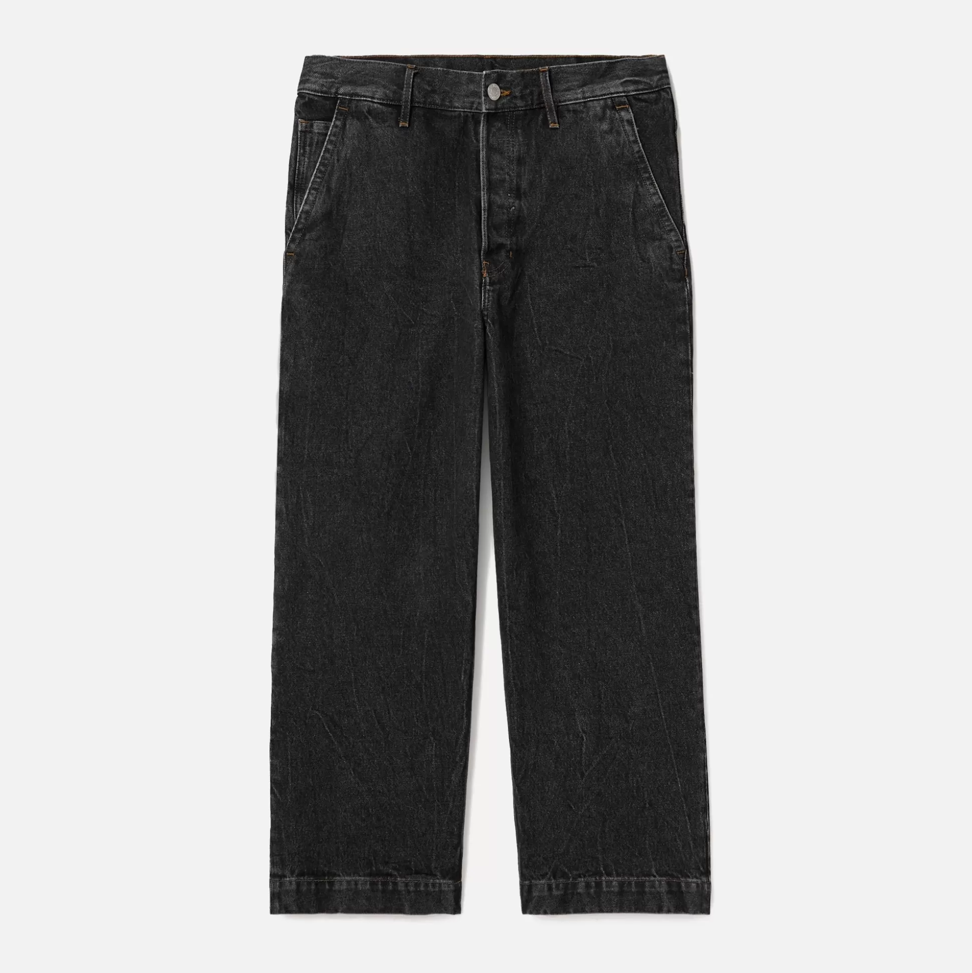 Outlet Dries Van Noten pine marble wash denim Black